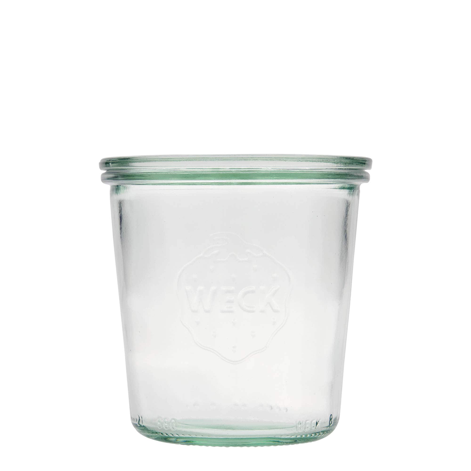 580 ml cylindrisk WECK-sylteglas, åbning: Rund kant