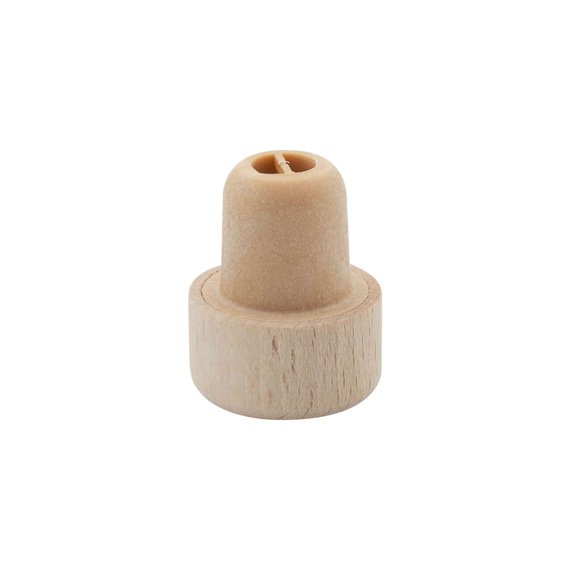 Håndtagprop med doseringsåbning 19 mm, træ/plast, beige, til munding: prop Håndtagprop med doseringsåbning 19 mm, træ/plast, beige, til munding: prop