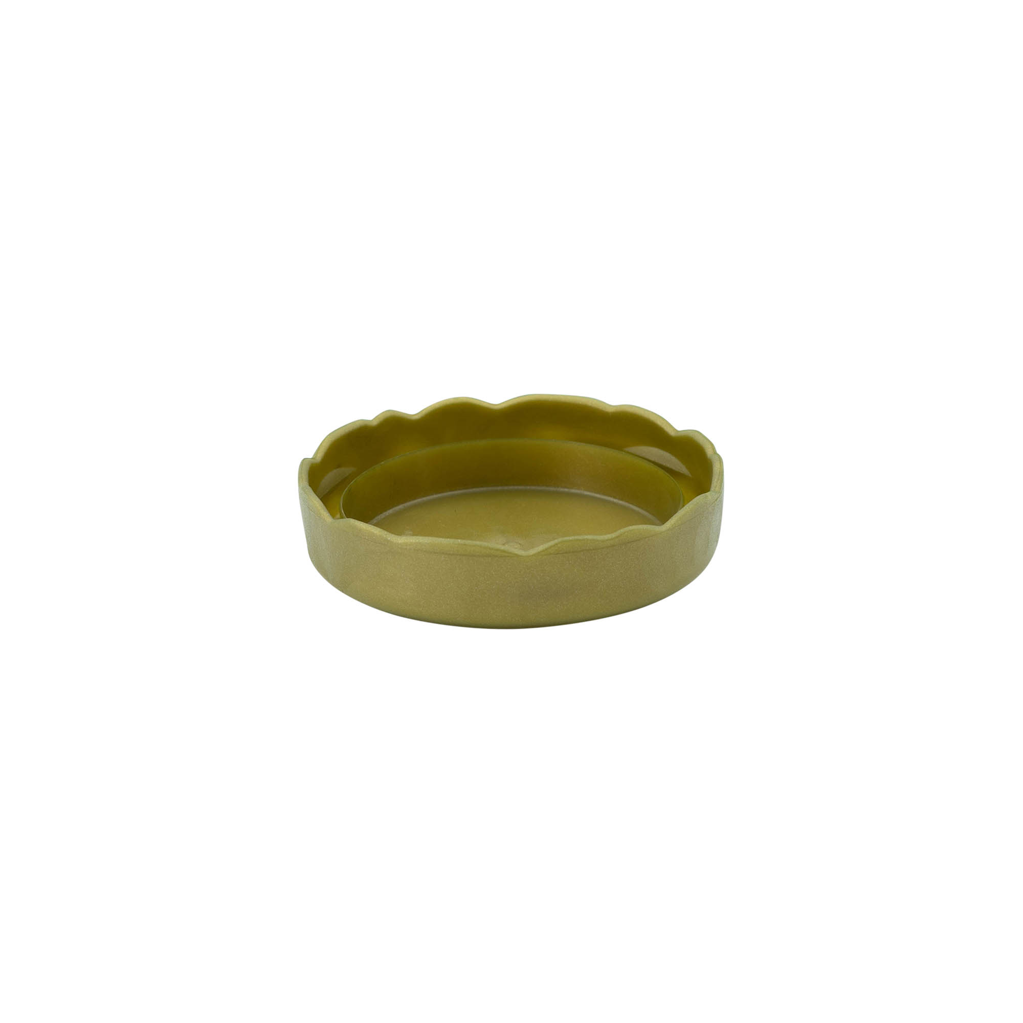 Hætte til smalhalset keramikkrukke, HDPE-plast, guld