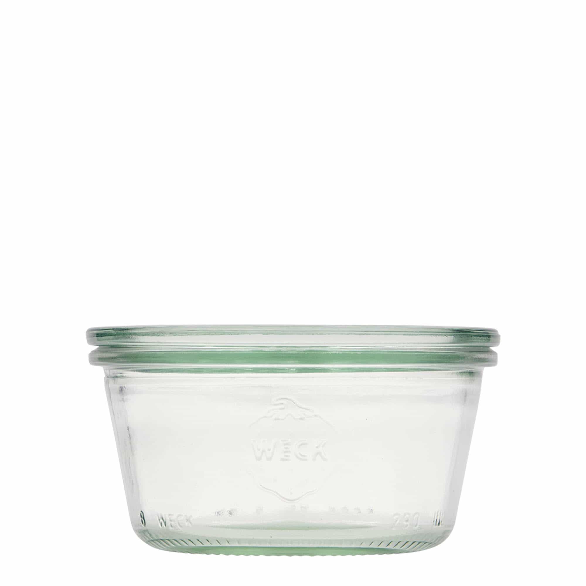 290 ml cylindrisk WECK-sylteglas, åbning: Rund kant 290 ml cylindrisk WECK-sylteglas, åbning: Rund kant