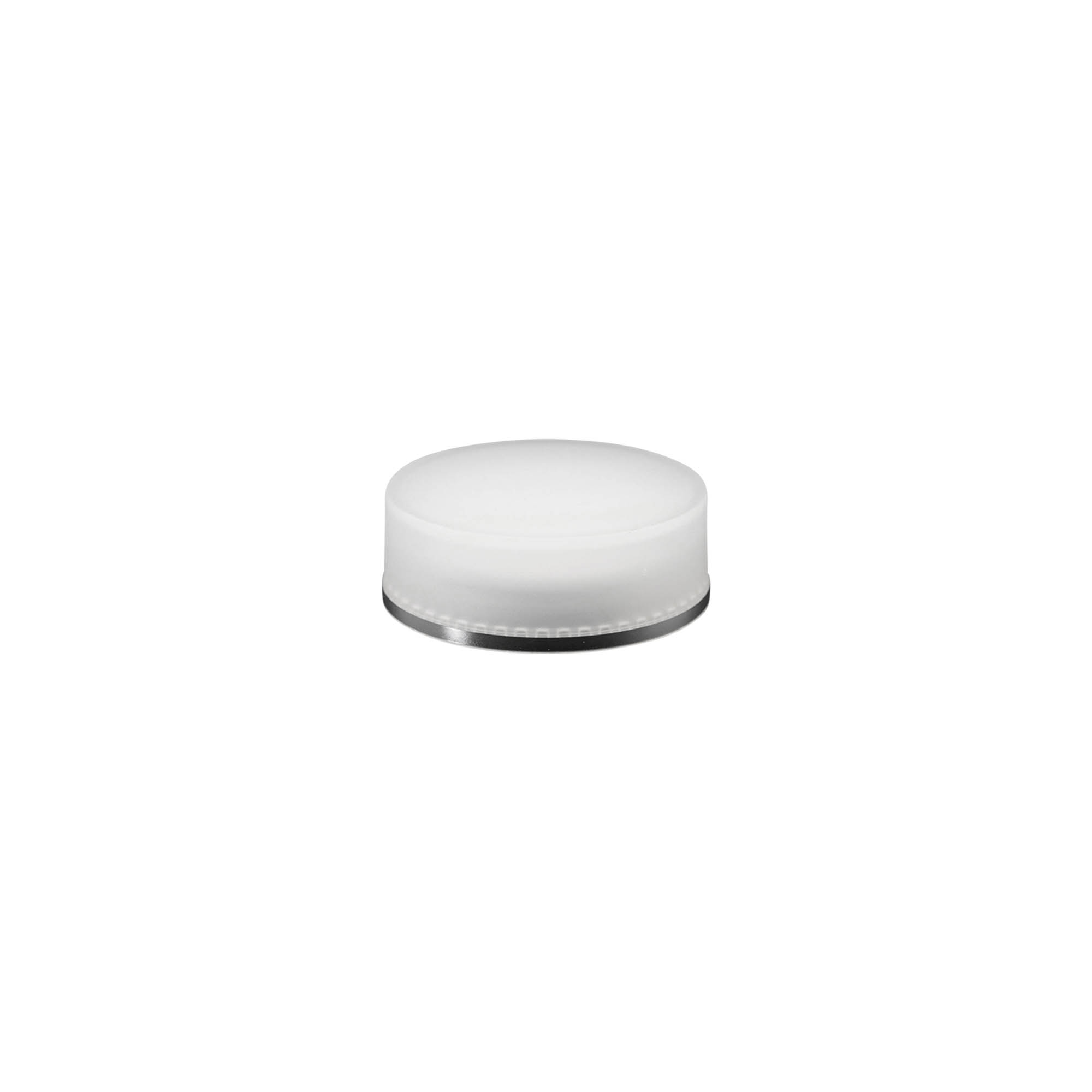 Skruelåg »Clear/Platin Edition«, PP-plast, hvid, til åbning: 45/2P