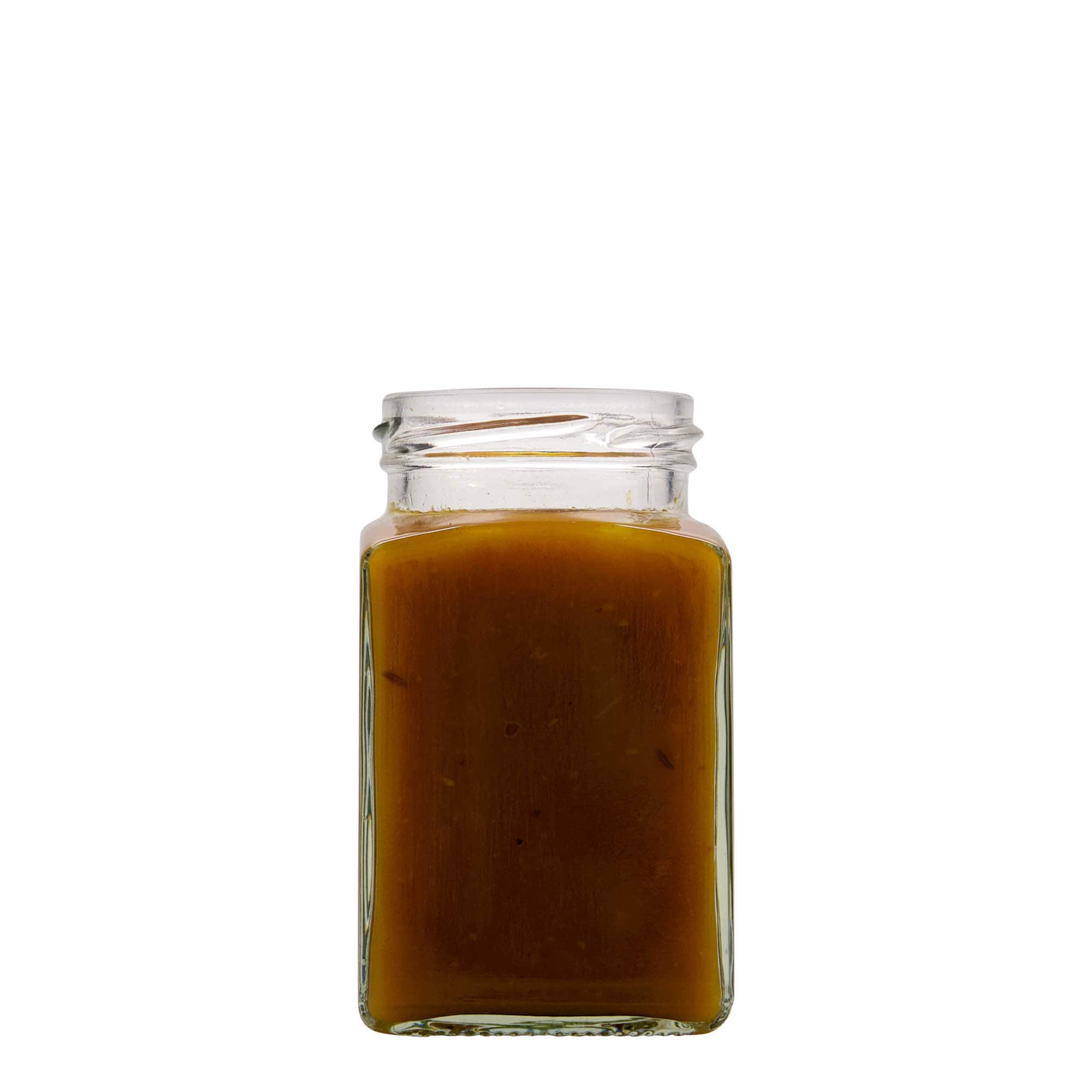 260 ml firkantet glas, åbning: Twist-Off (TO 58)