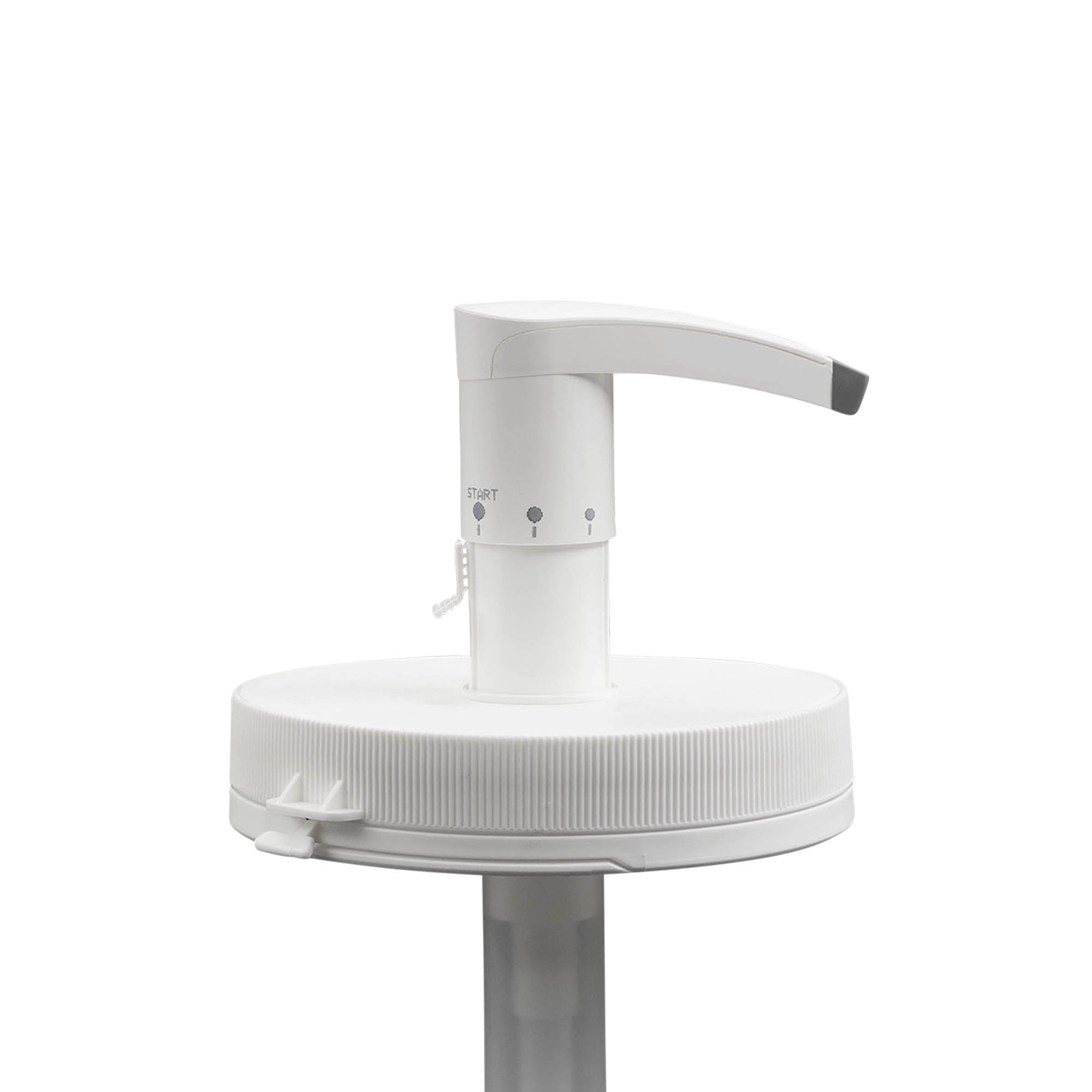 Dispenserpumpe til 1.240 ml 'Securibox', PE-plast, hvid, til åbning: skruelåg Dispenserpumpe til 1.240 ml 'Securibox', PE-plast, hvid, til åbning: skruelåg