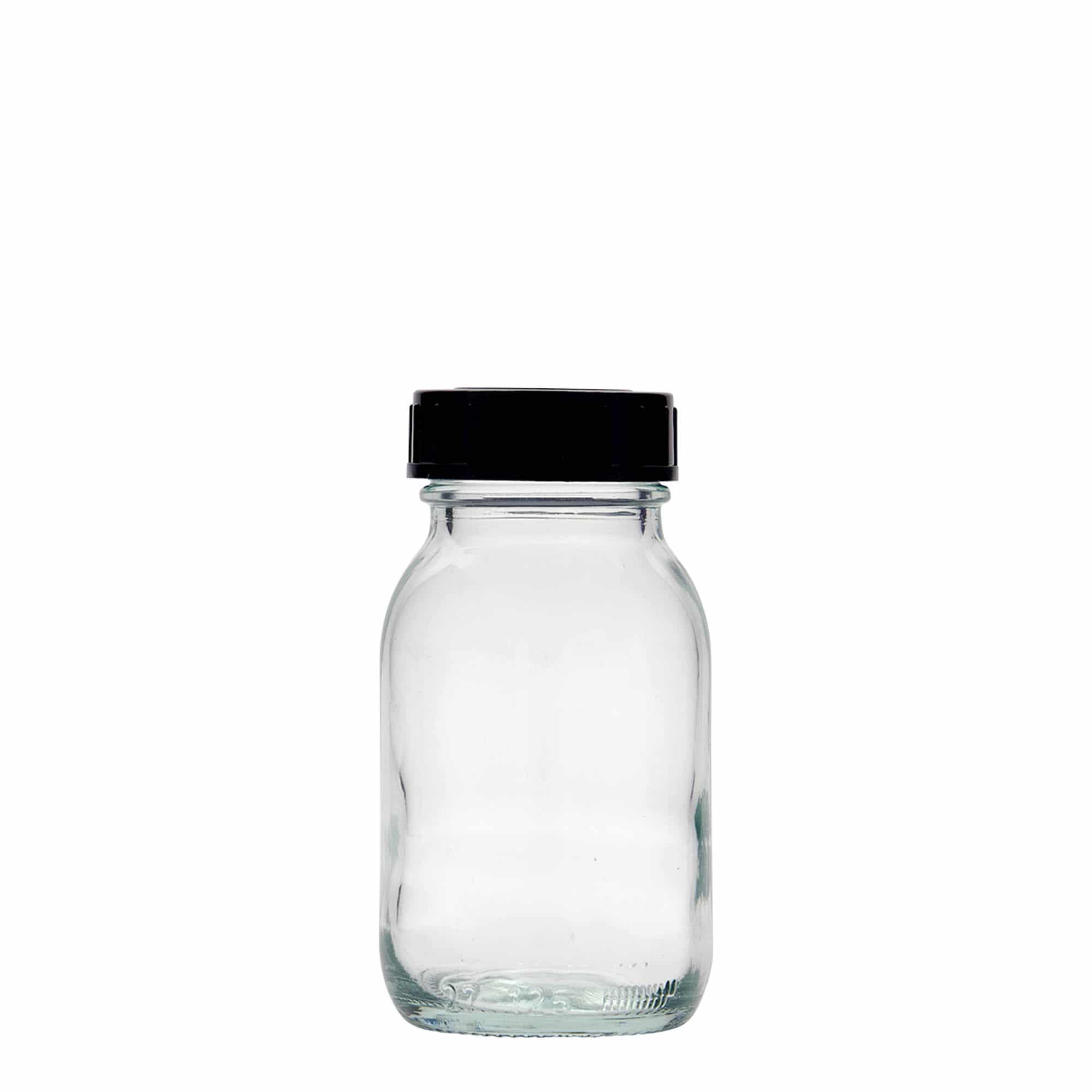 125 ml bredhalset glas, åbning: DIN 40
