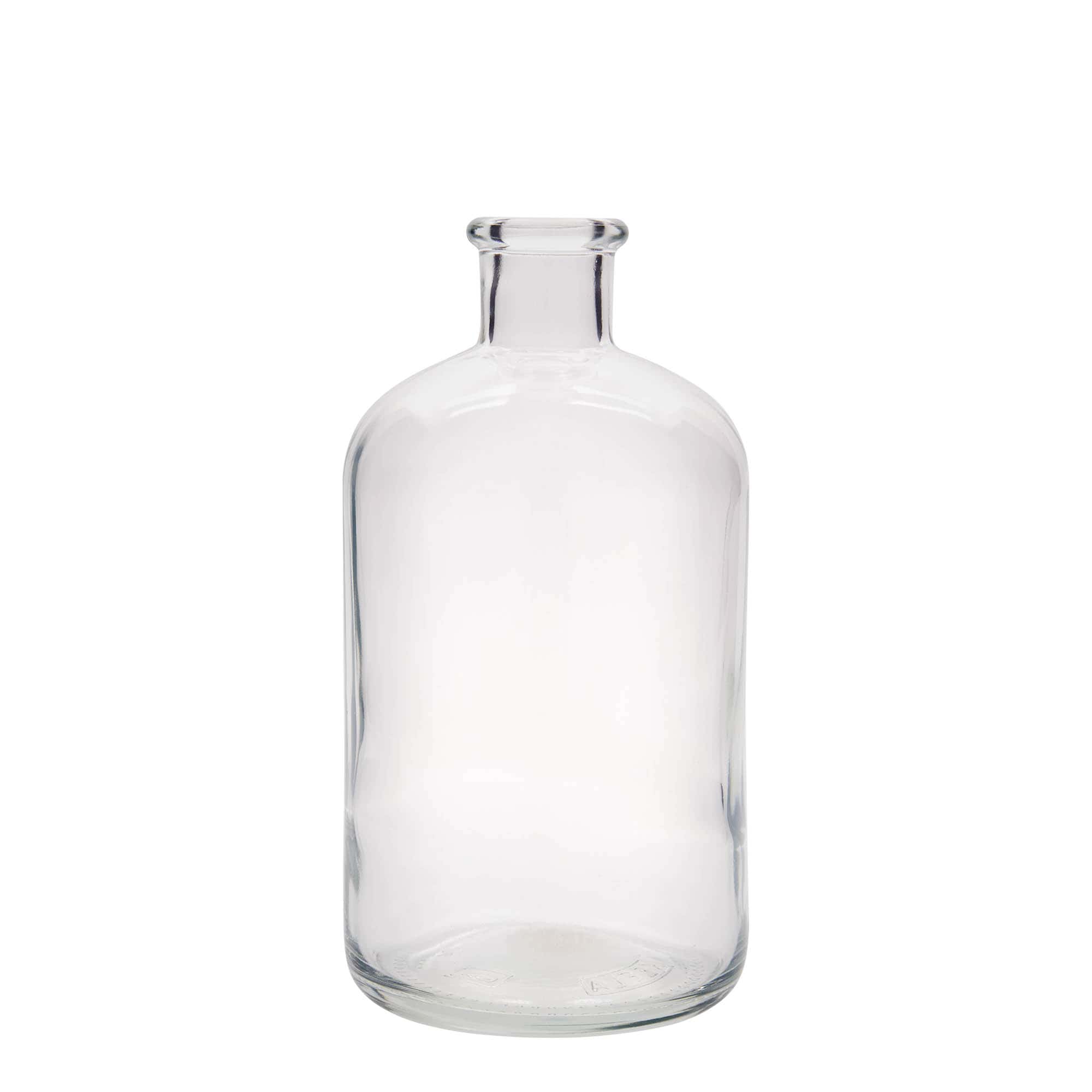 1.000 ml glasflaske apoteker, åbning: Kork 1.000 ml glasflaske apoteker, åbning: Kork