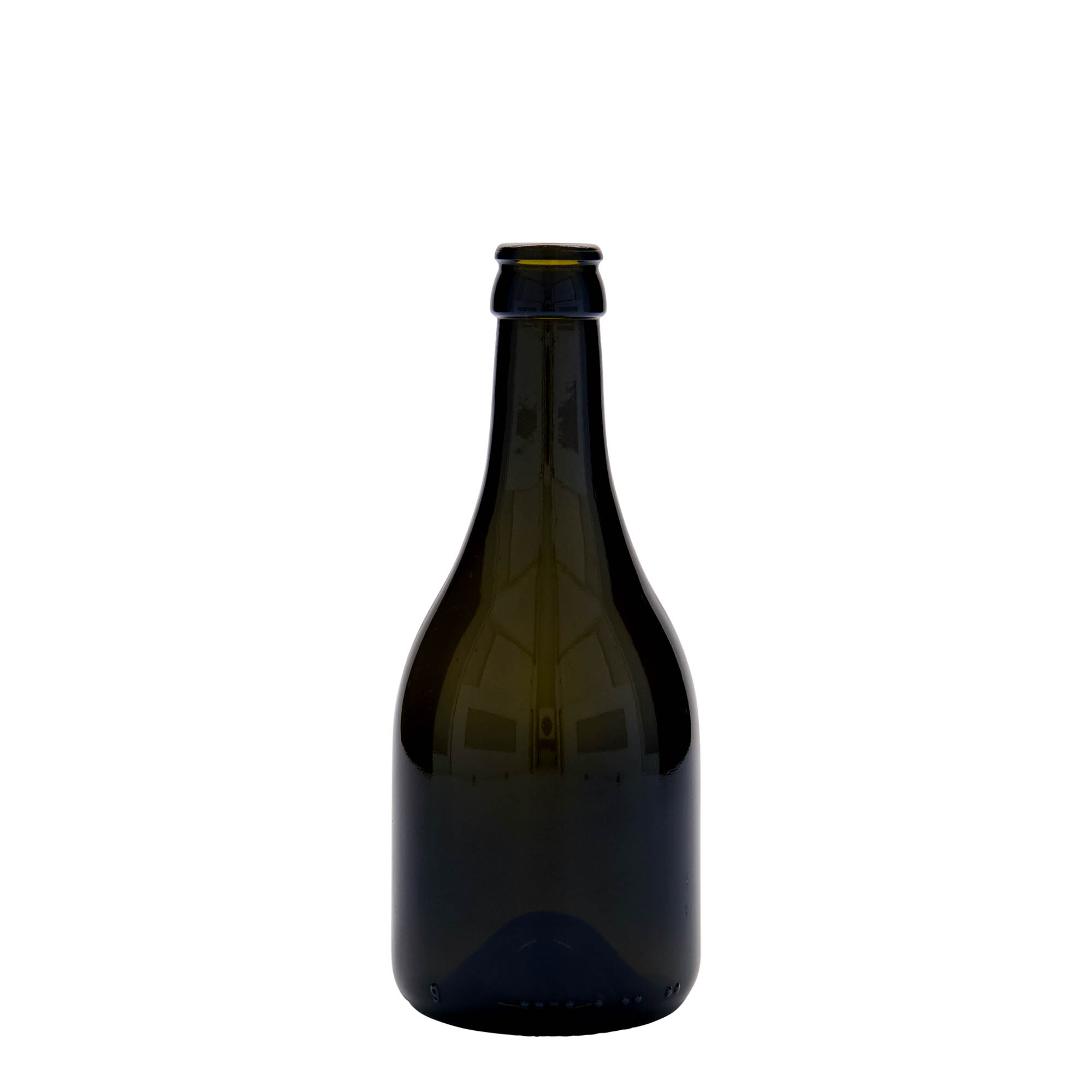 330 ml ølflaske 'Horta', glas, antikgrøn, åbning: kronkapsel