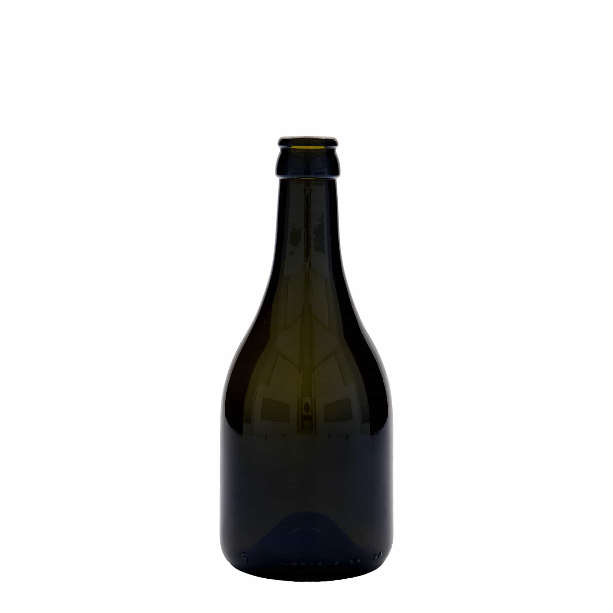 330 ml ølflaske »Horta«, glas, antikgrøn, åbning: kronkapsel