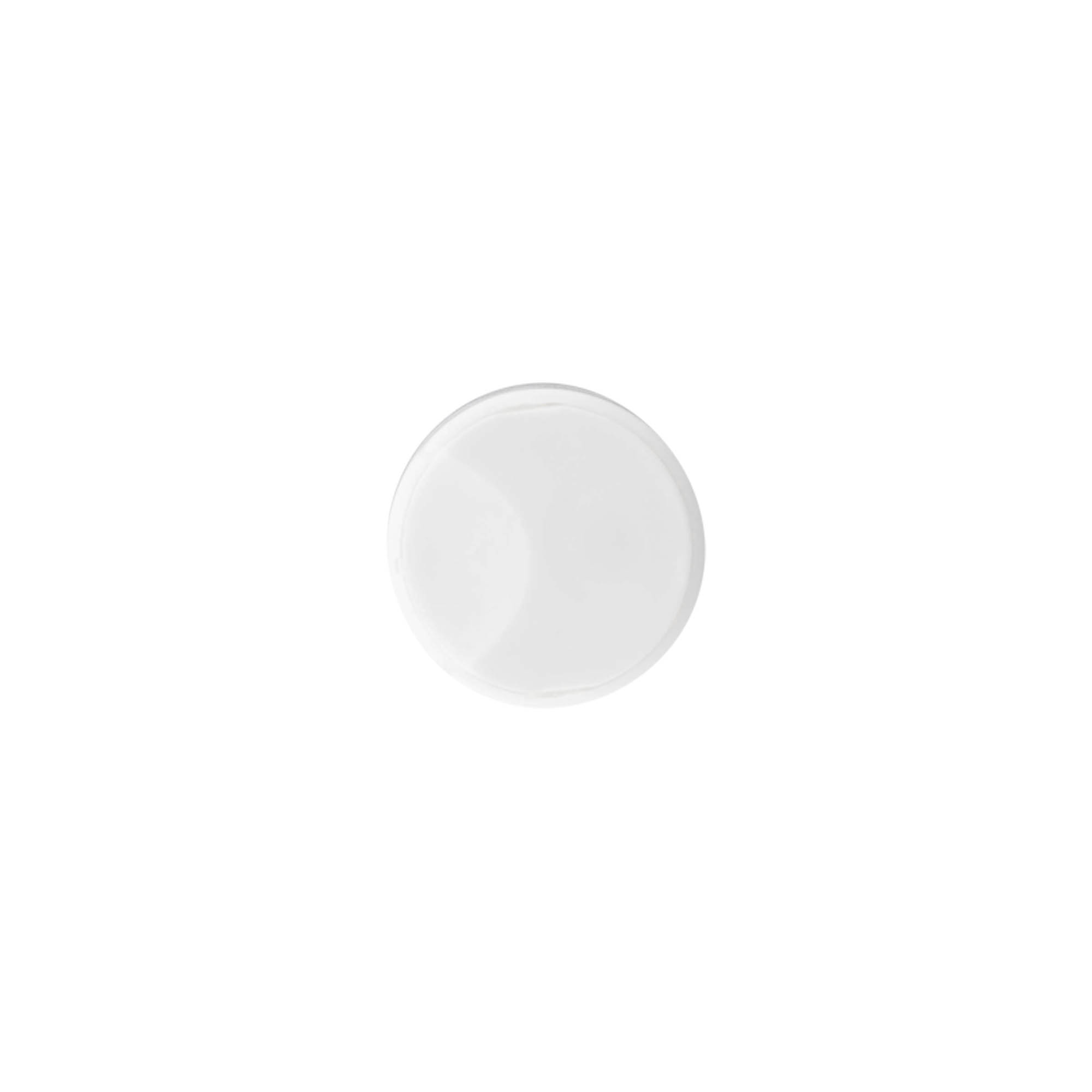 Skruelåg Disc Top, PP-plast, hvid, til åbning: 24/410