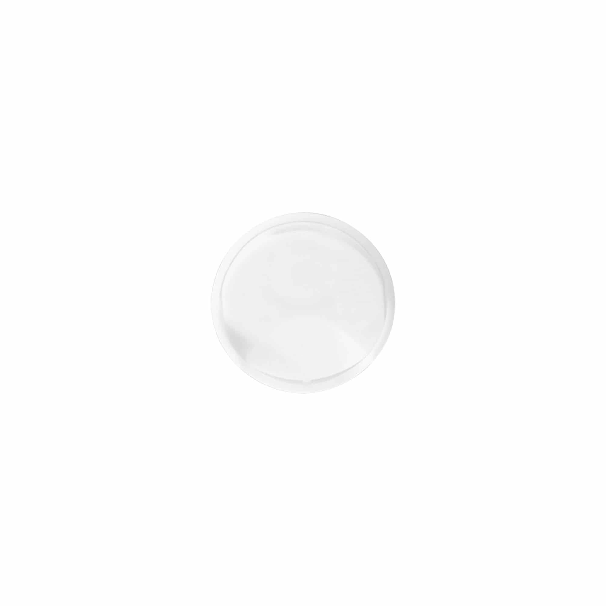 Skruelåg Disc Top, PP-plast, hvid, til åbning: 24/410