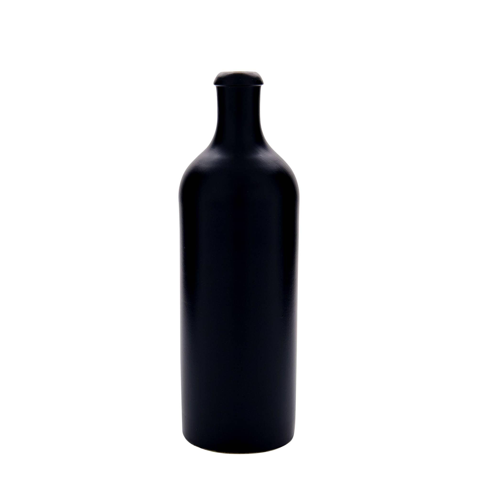 750 ml tonkrukke, stentøj, sort, åbning: kork