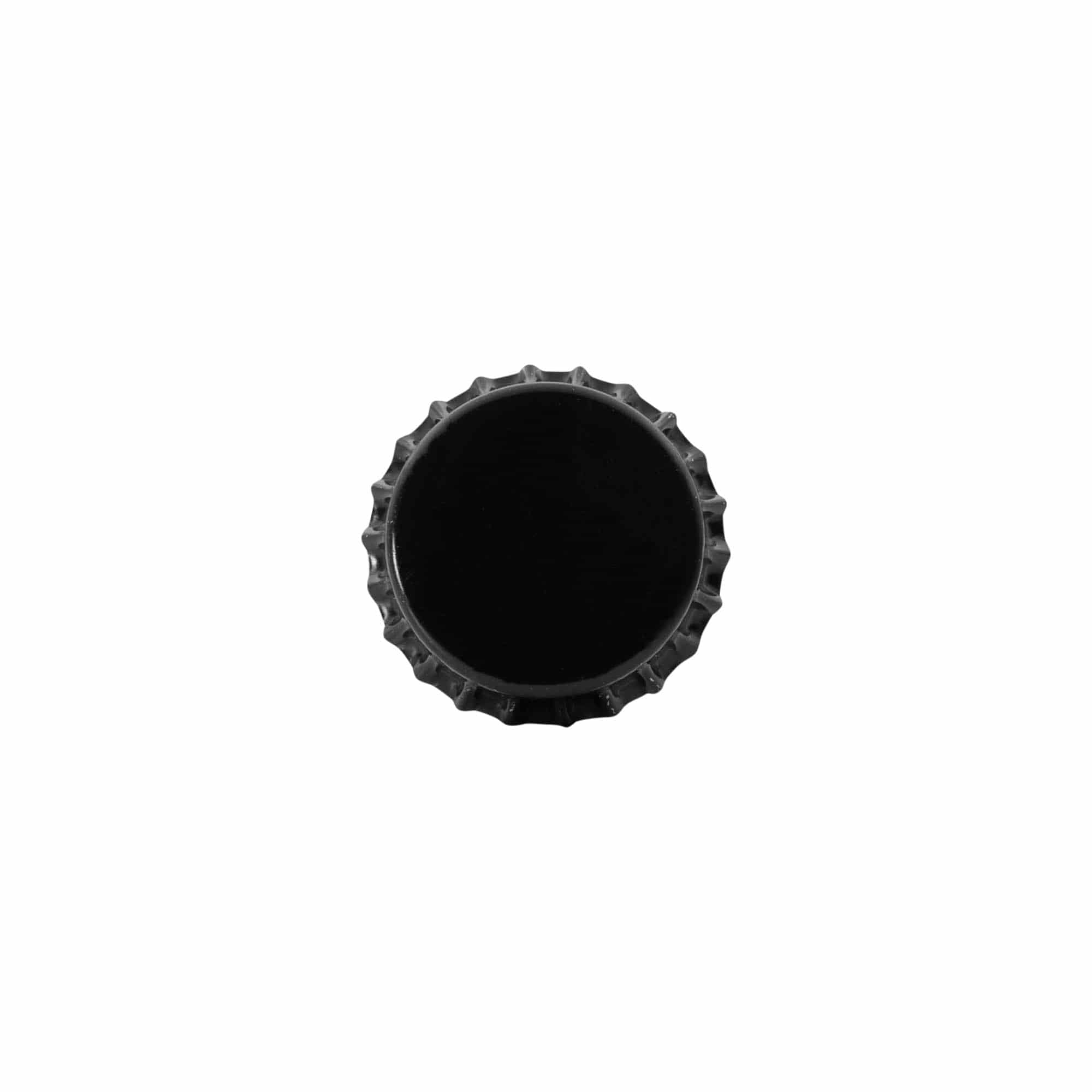 Kronekapsel 29 mm, metal, sort