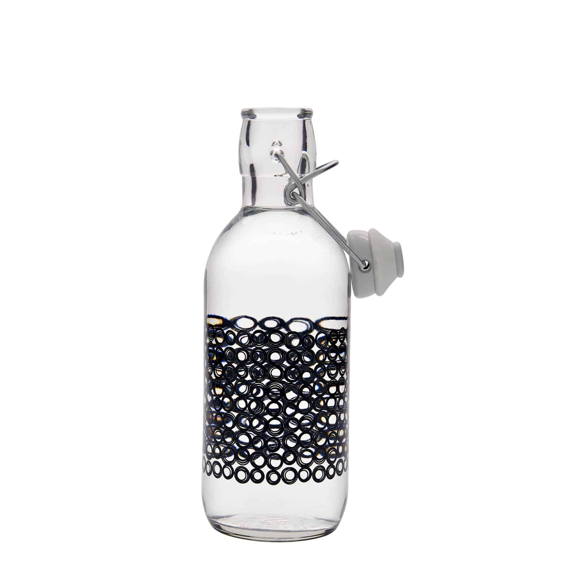 500 ml glasflaske 'Emilia', motiv: Circola nero, munding: patentprop