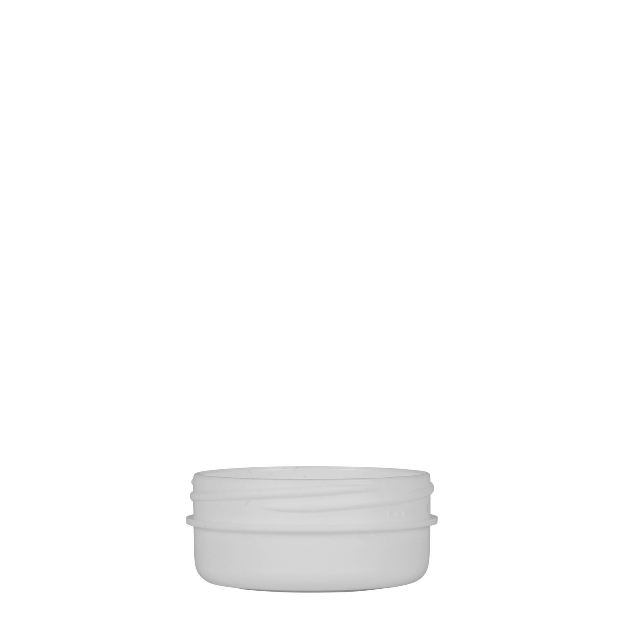 12 ml plastikdåse »White Line«, PP, hvid, åbning: skruelåg