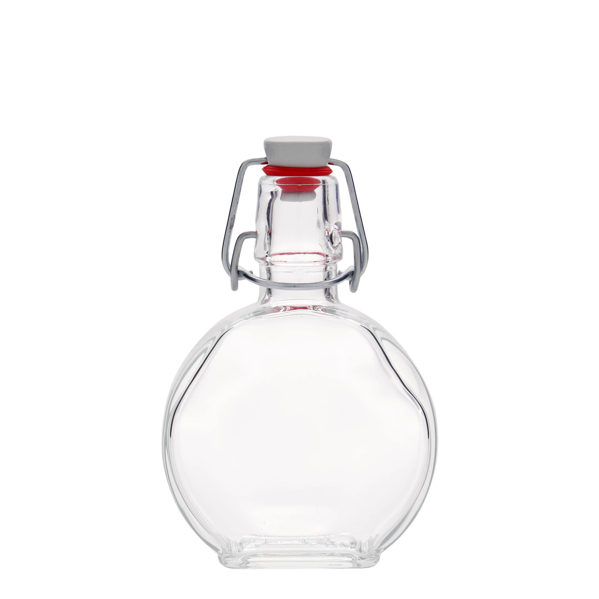 200 ml glasflaske »Sensatione«, rektangulær, åbning: låseklips