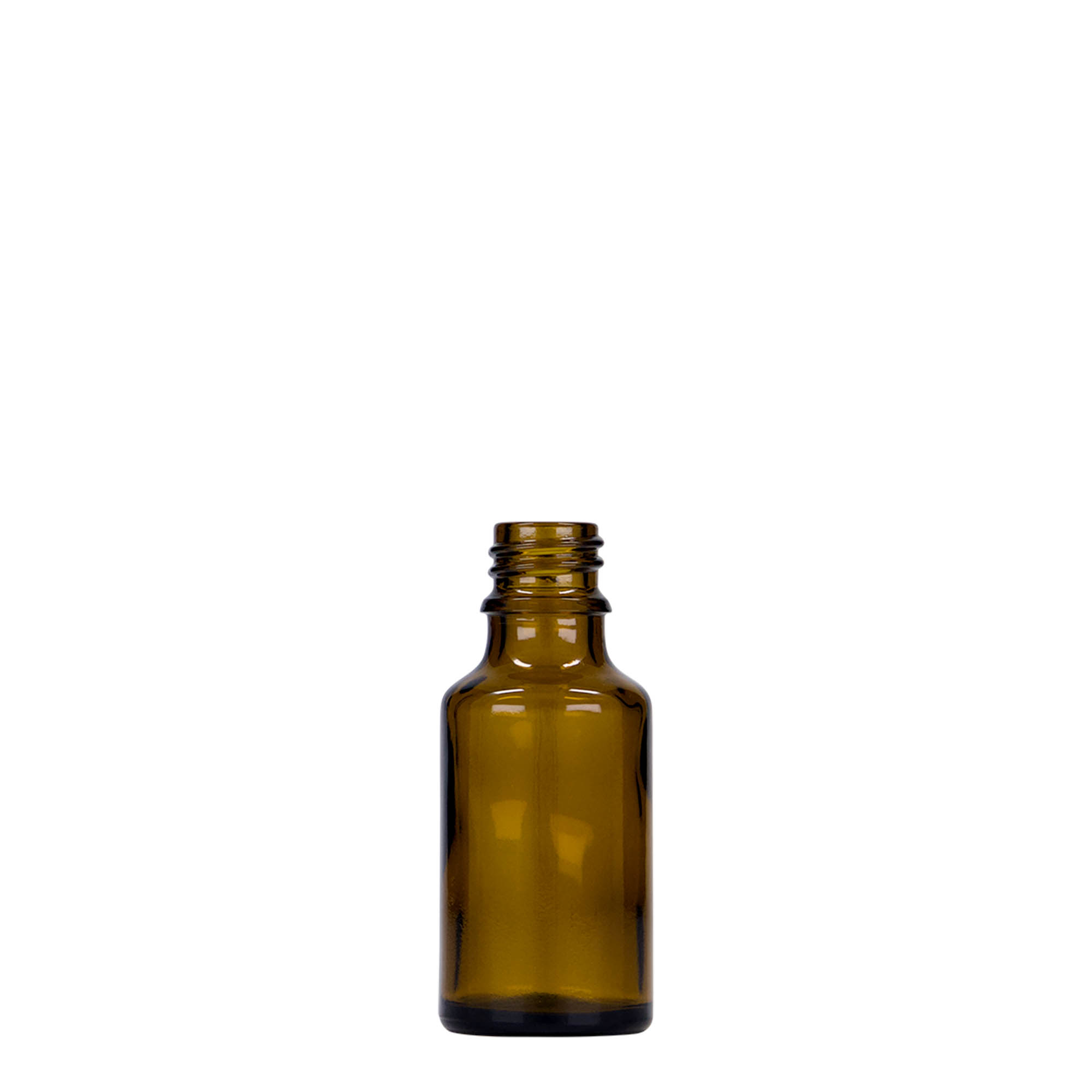 25 ml medicinflaske, glas, brun, munding: DIN 18 25 ml medicinflaske, glas, brun, munding: DIN 18