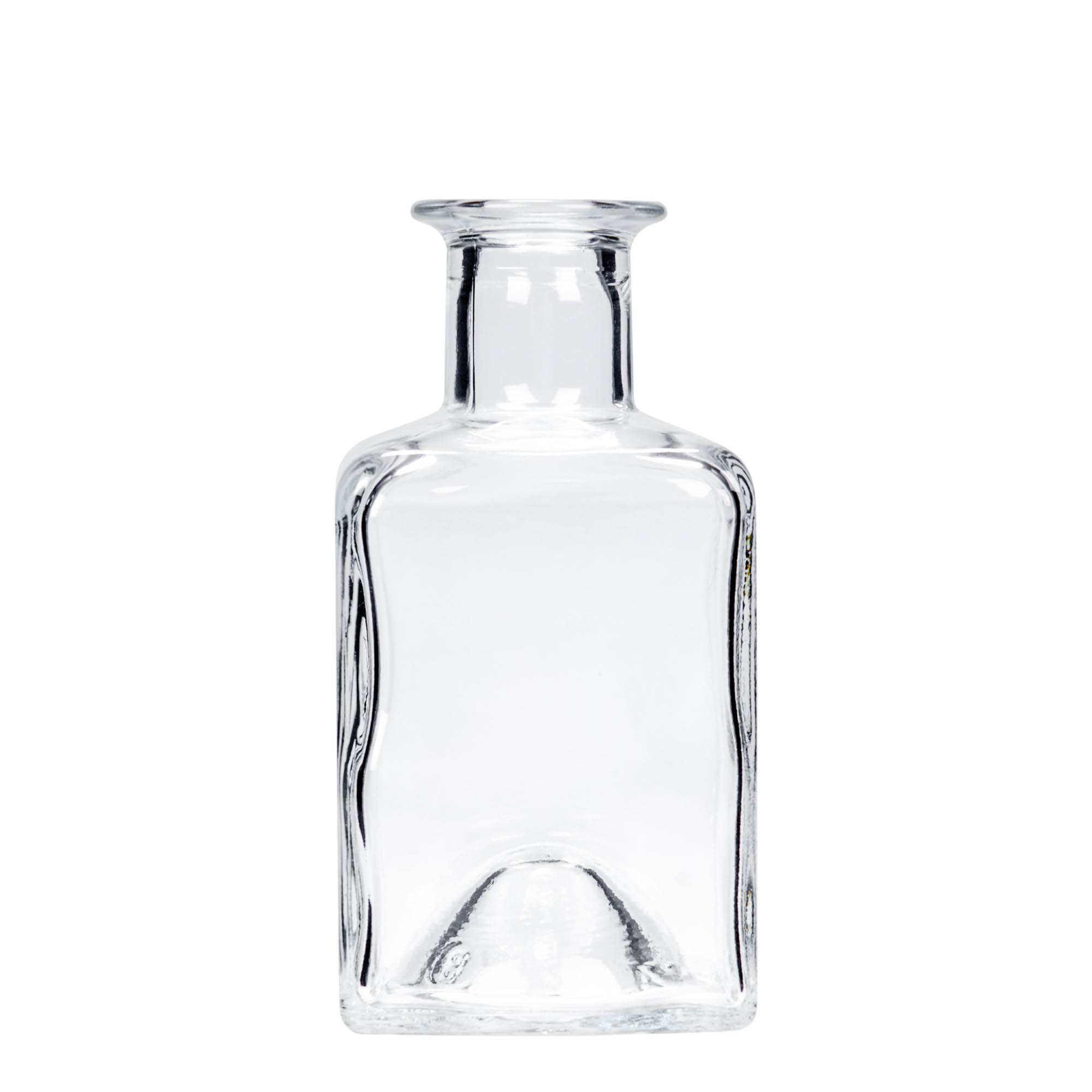 200 ml glasflaske 'Kubica', firkantet, åbning: kork