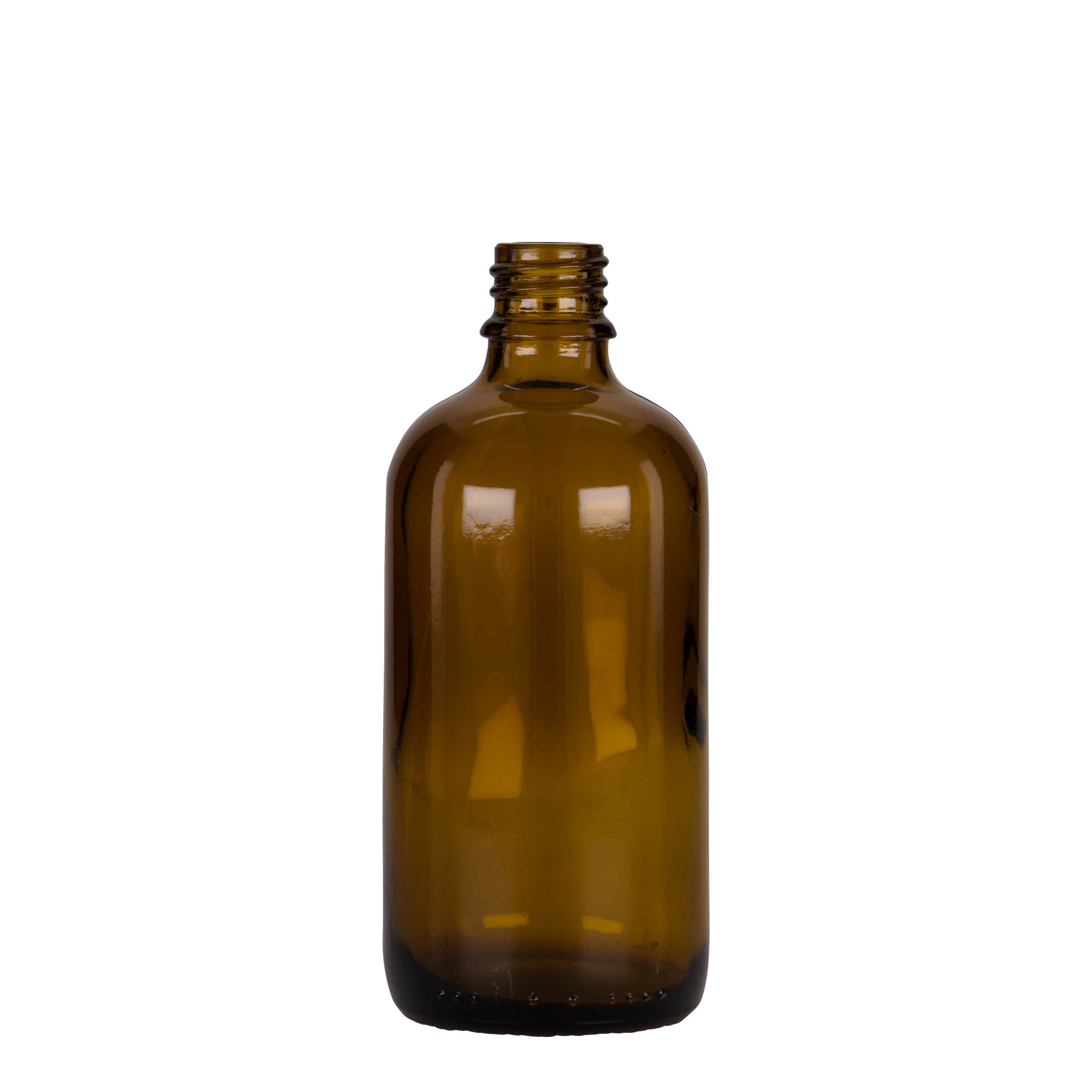 100 ml pipetteflaske, medicin, glas, brun-sort, åbning: DIN 18