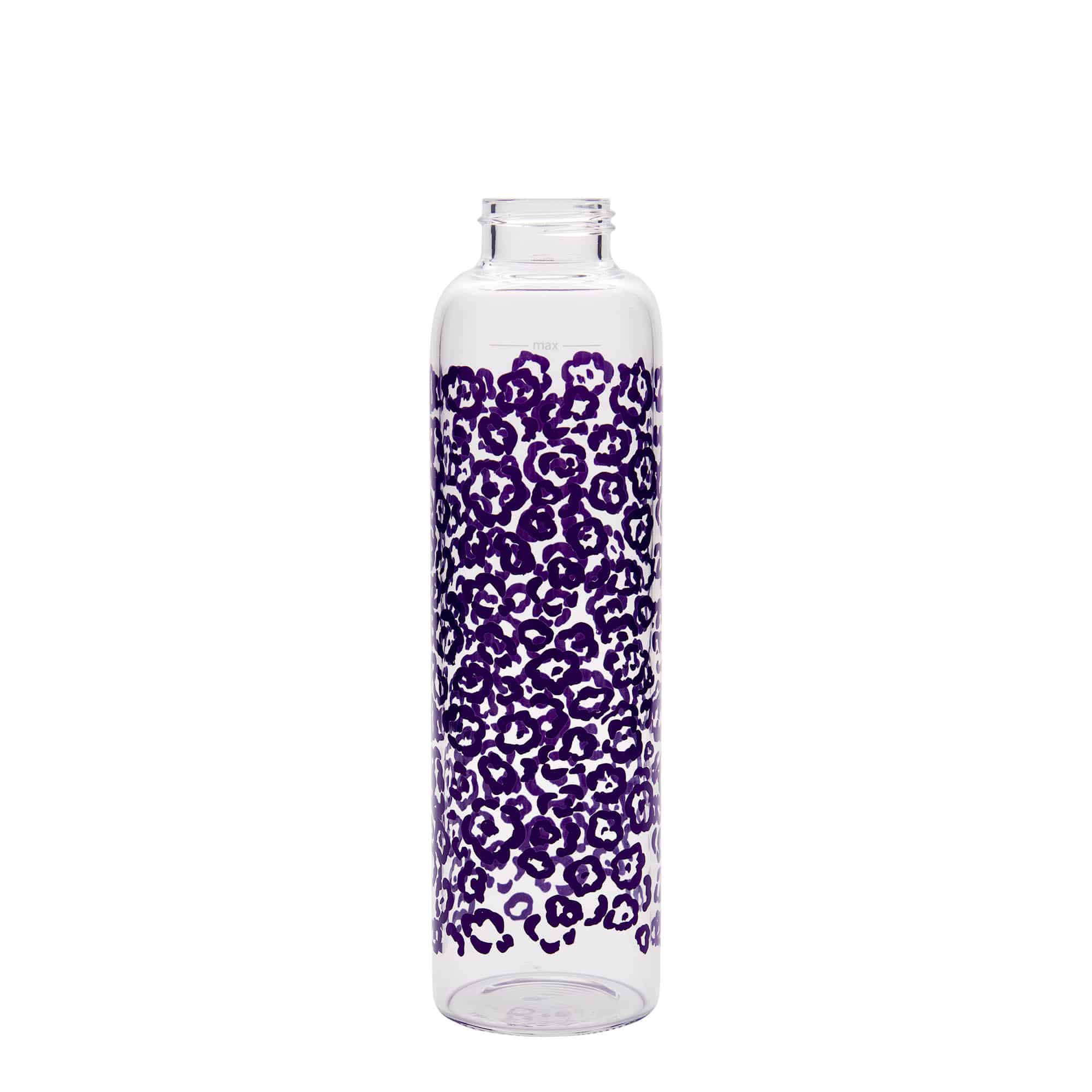 500 ml drikkeflaske 'Perseus - Lilla blomster', åbning: skruelåg