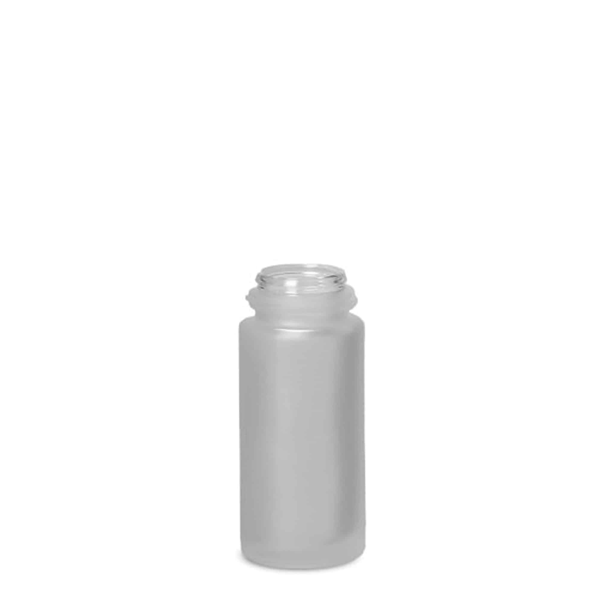 50 ml roll-on flaske, glas, givré, munding: skruelåg 50 ml roll-on flaske, glas, givré, munding: skruelåg