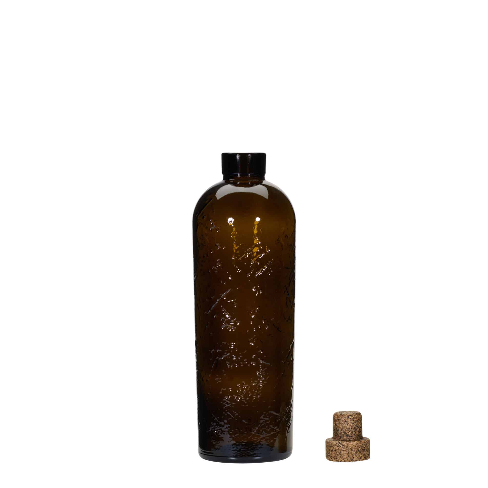 700 ml Wildt Fremstillet Glasflaske 'Natural', brun, Åbning: Kork