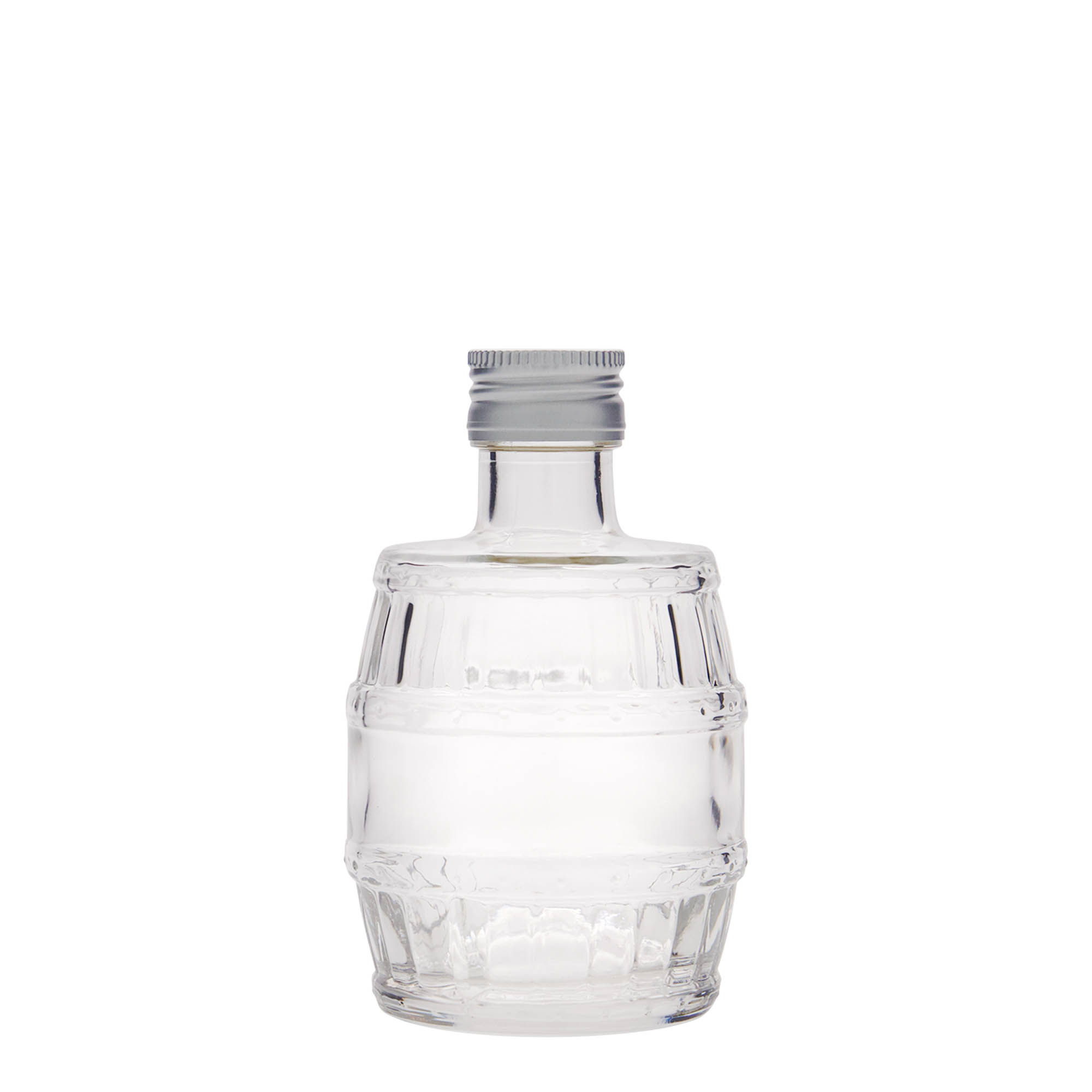 200 ml glasflaske 'Tønde', åbning: PP 28 200 ml glasflaske 'Tønde', åbning: PP 28