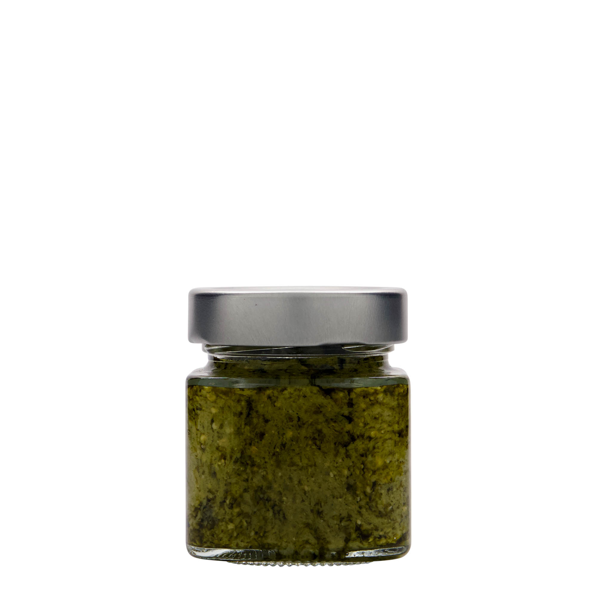 156 ml firkantet glas 'Funny', åbning: Deep-Twist-Off (DTO 58)