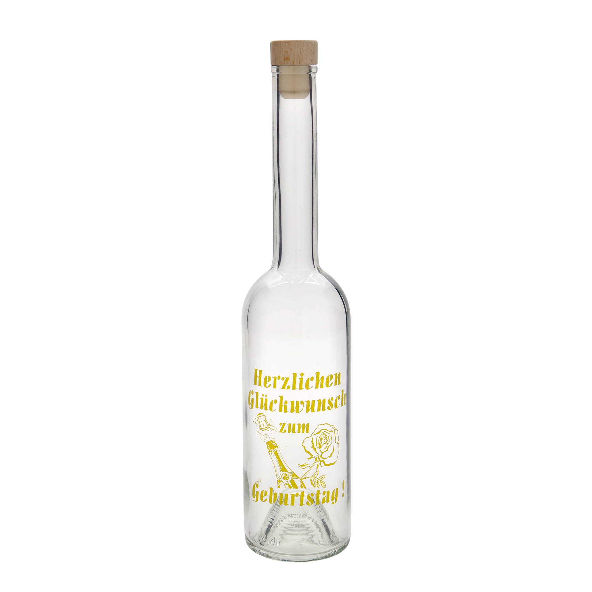 500 ml glasflaske 'Opera', motiv: Æble, åbning: Kork 500 ml glasflaske 'Opera', motiv: Æble, åbning: Kork