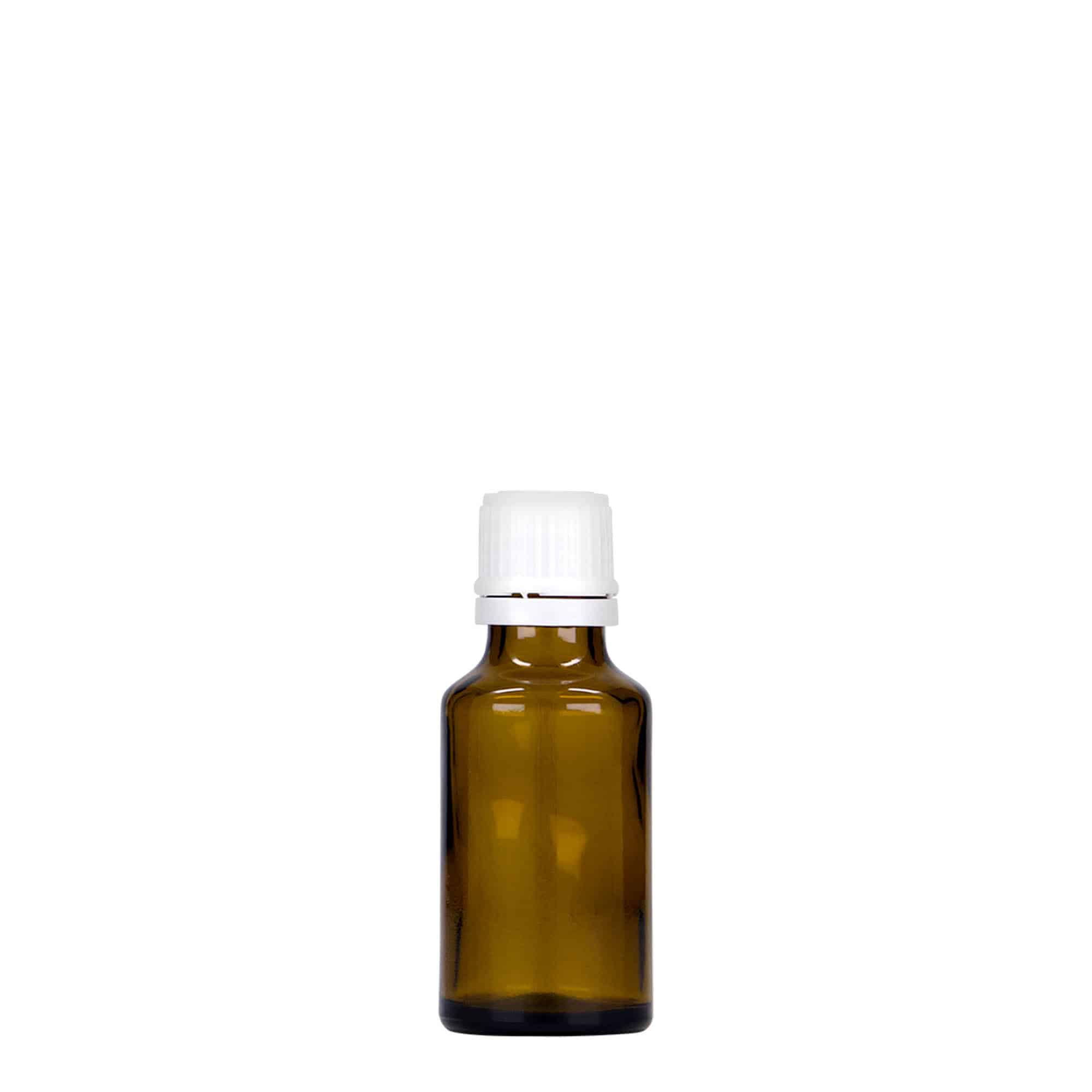 25 ml medicinflaske, glas, brun, munding: DIN 18