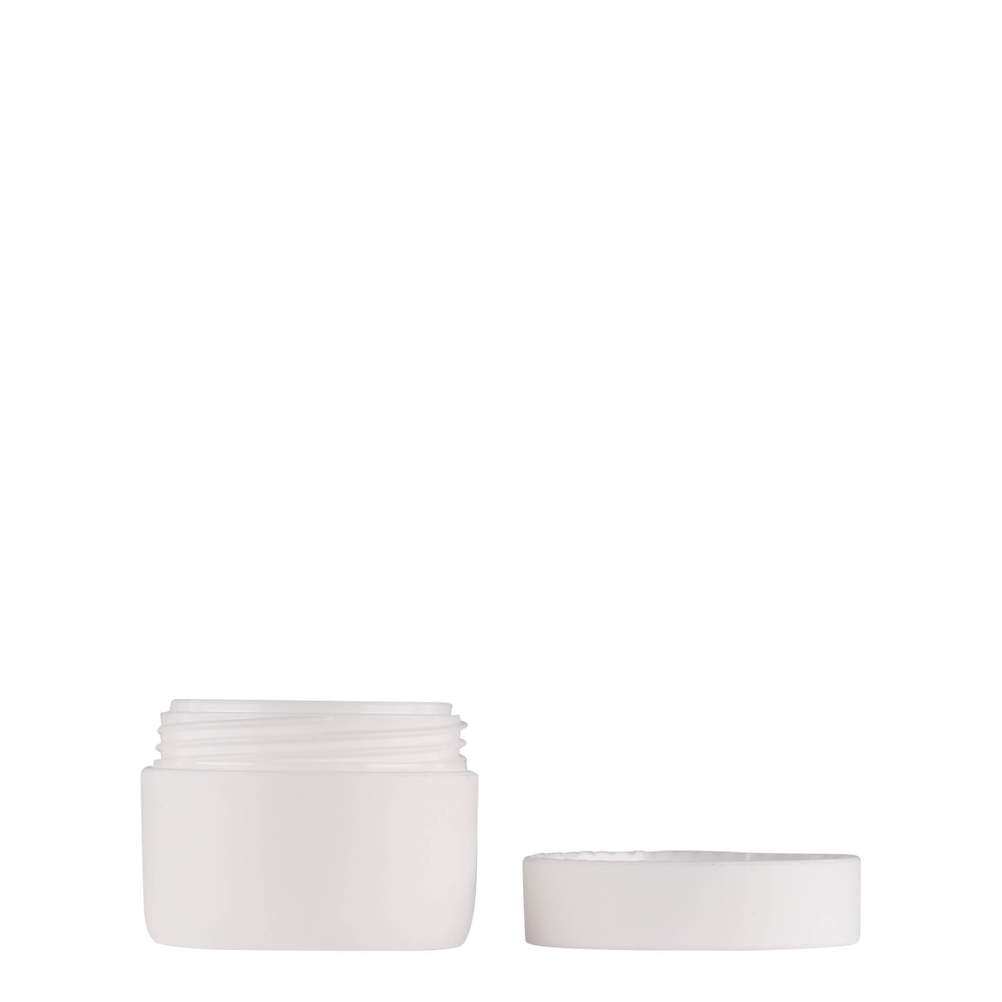 10 ml plastikbeholder 'Antonella', PP, hvid, åbning: skruelåg