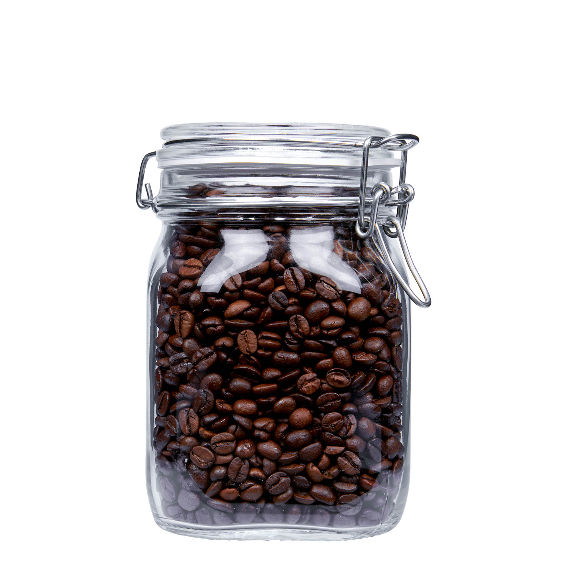 1.000 ml trådlågsglas 'Fido', firkantet, åbning: trådlågslukning 1.000 ml trådlågsglas 'Fido', firkantet, åbning: trådlågslukning