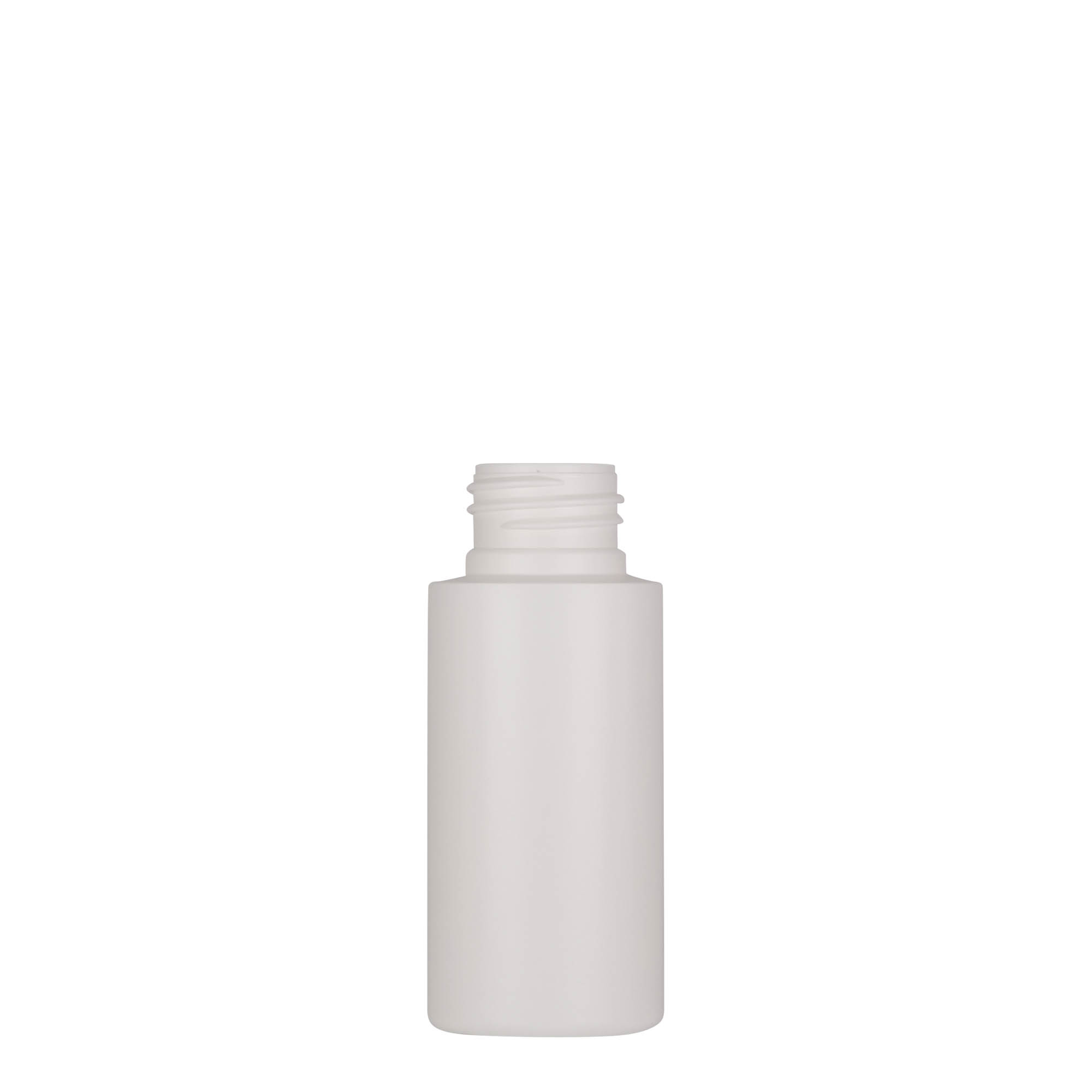 50 ml plastflaske 'Pipe', grøn HDPE, hvid, åbning: 24/410
