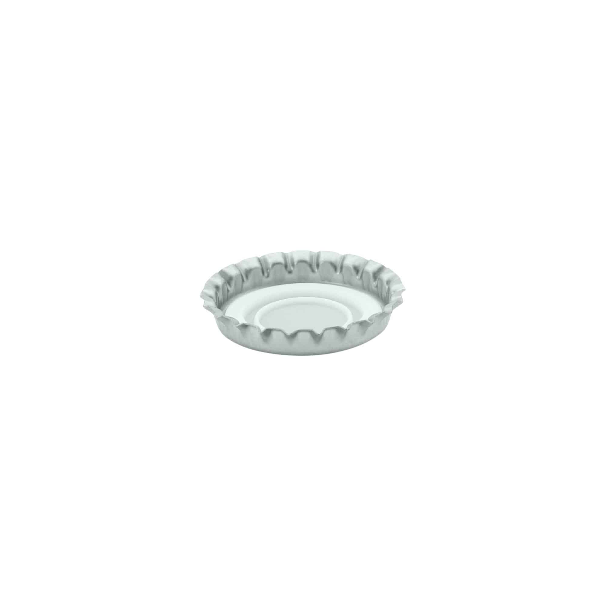 Kronekapsel 29 mm, metal, sølv