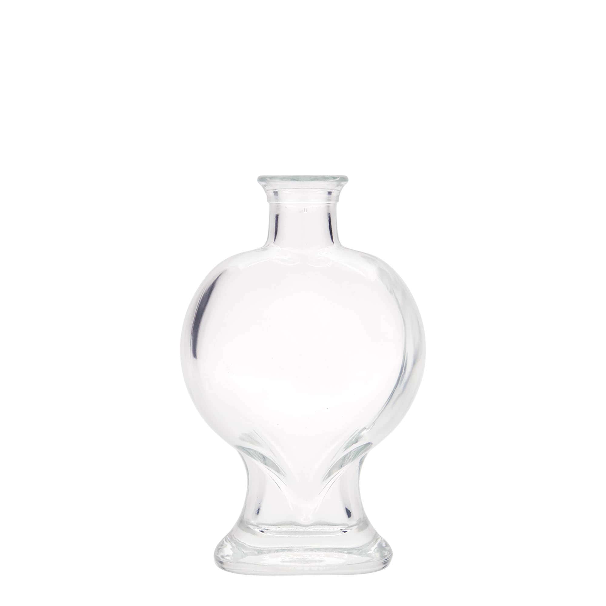 200 ml glasflaske 'Hjerte', åbning: kork