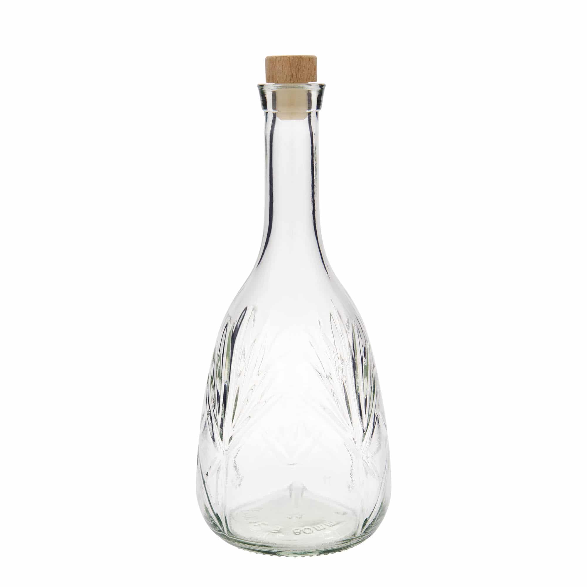 1.000 ml glasflaske 'Reliefa', åbning: Kork