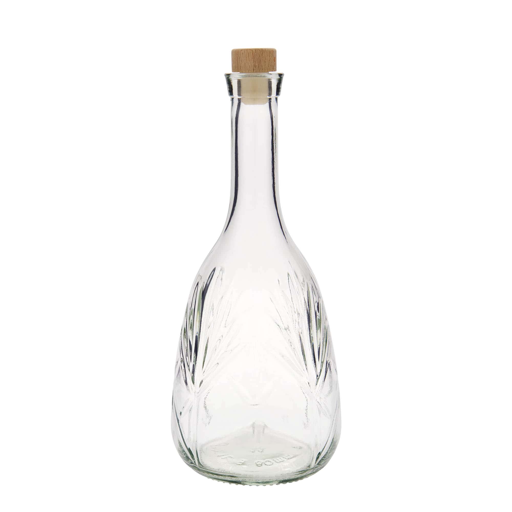 1.000 ml glasflaske 'Reliefa', åbning: kork