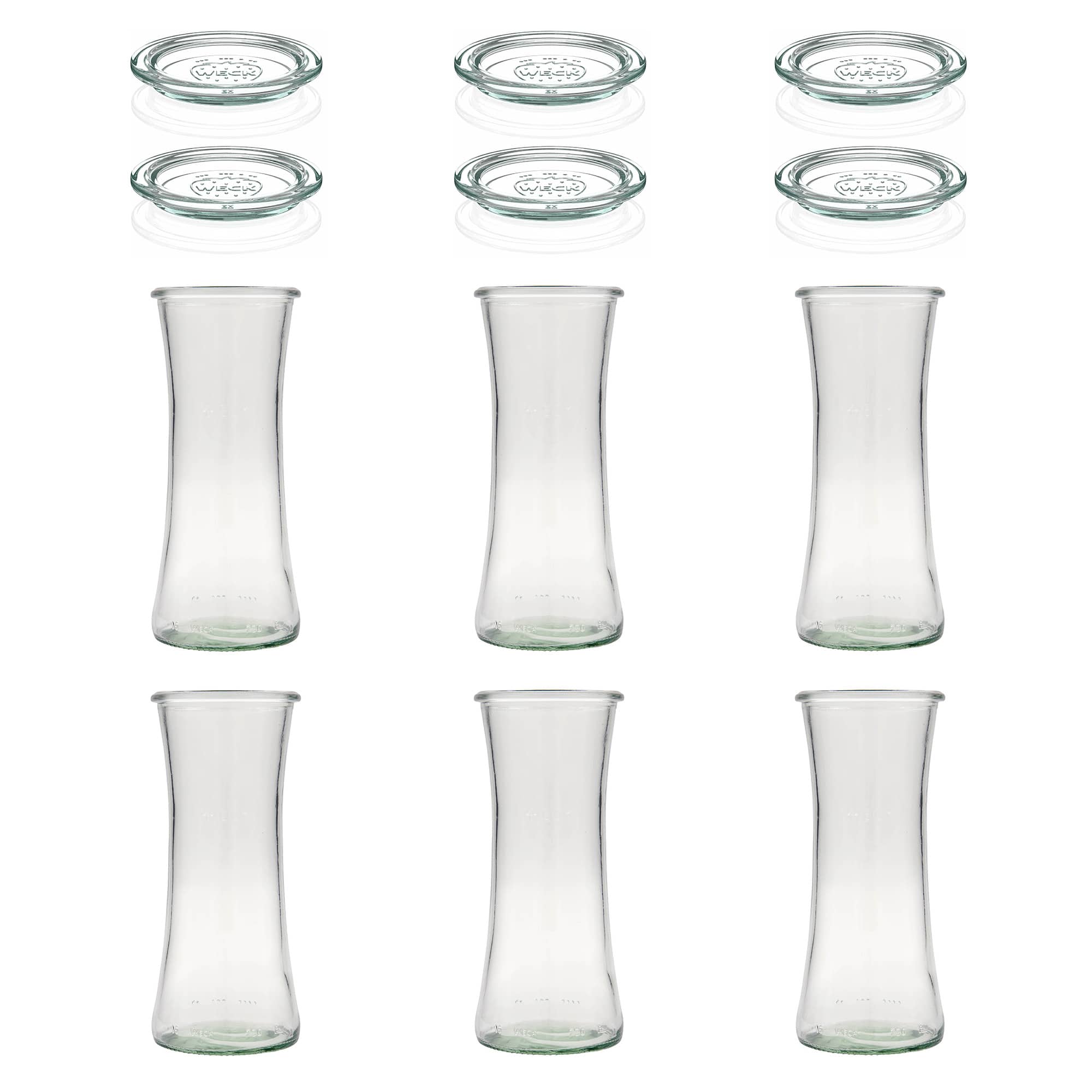6x 730 ml WECK-delikatesseglas med glaslåg RR 80