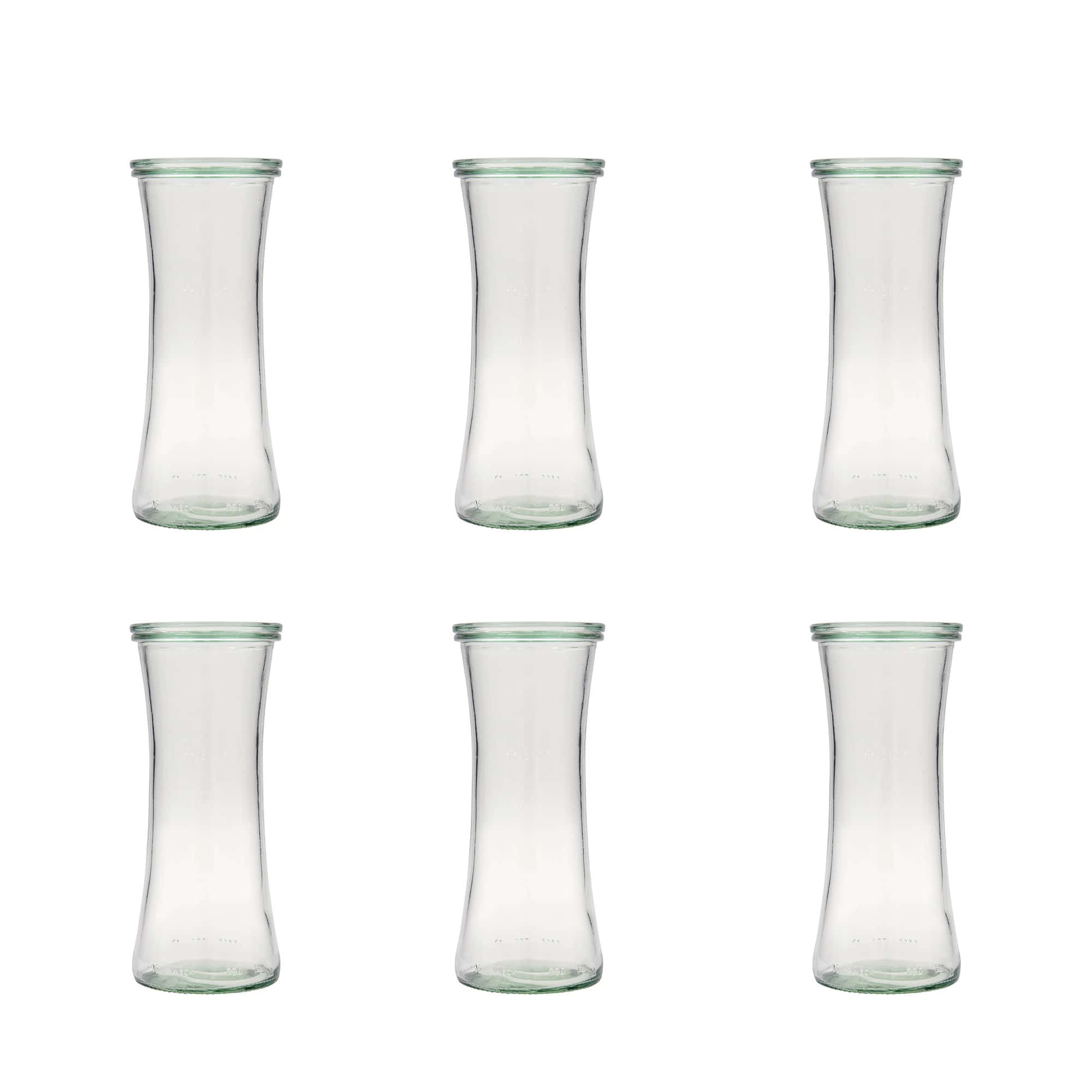 6x 730 ml WECK-delikatesseglas med glaslåg RR 80