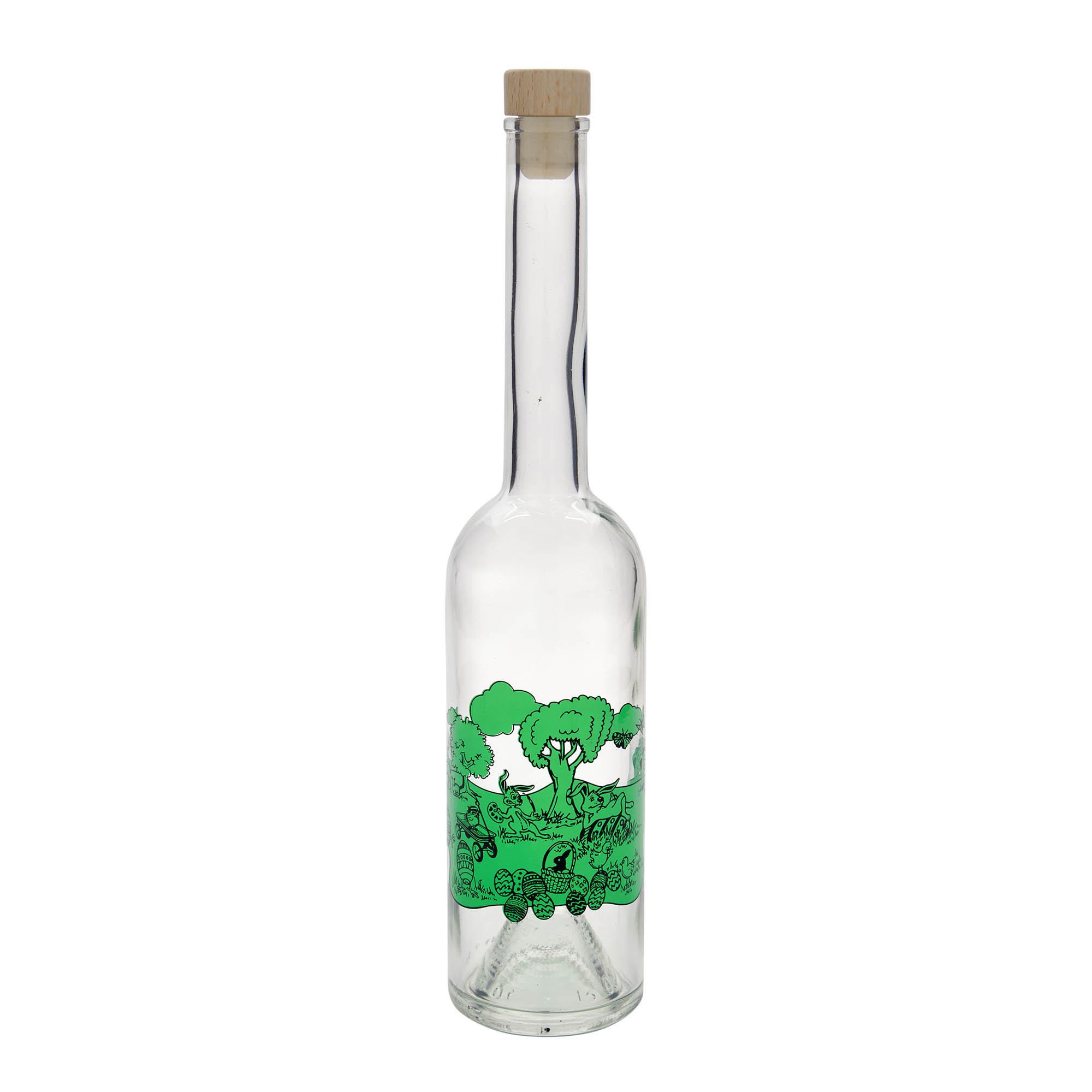 500 ml glasflaske 'Opera', motiv: Glædelig påske, åbning: prop 500 ml glasflaske 'Opera', motiv: Glædelig påske, åbning: prop