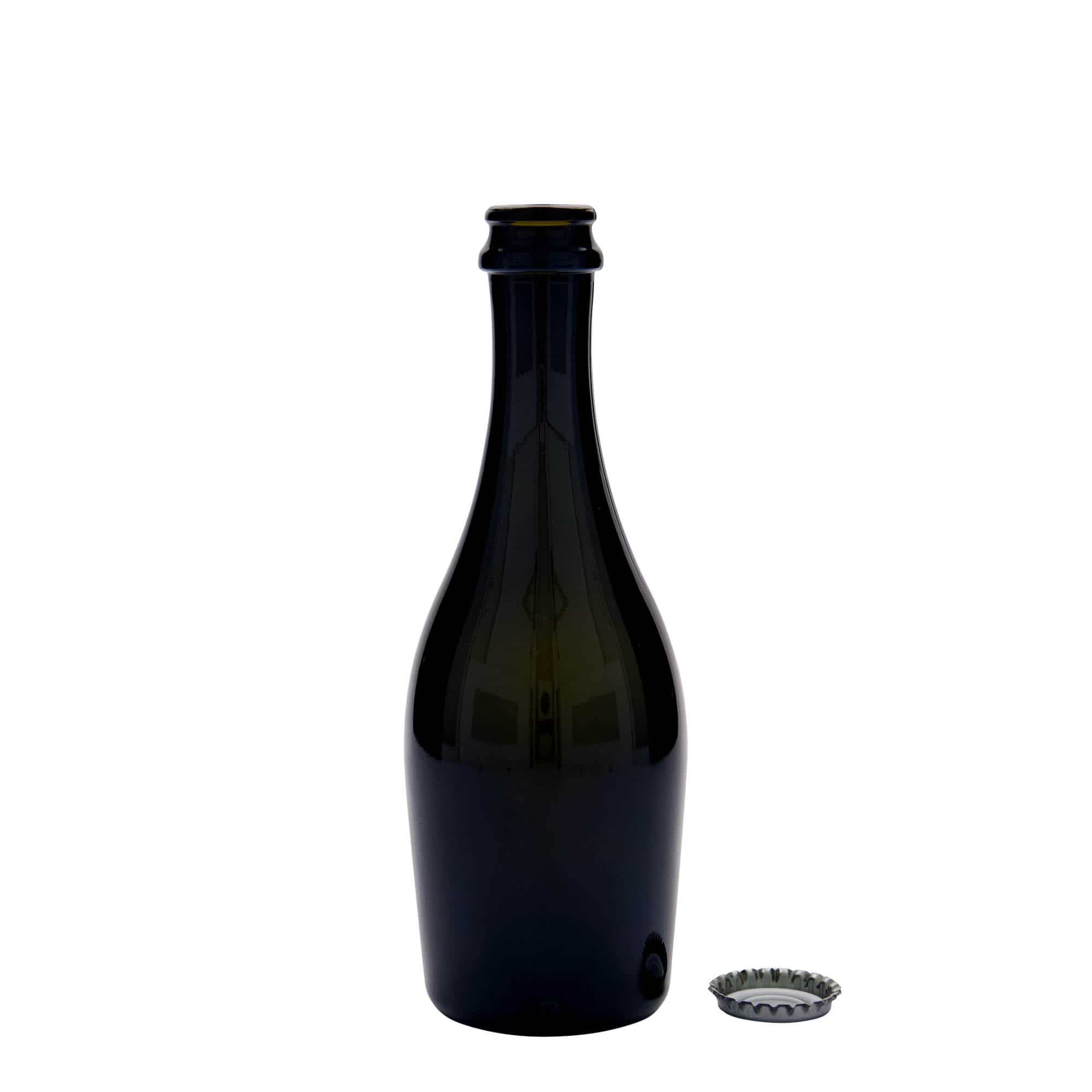 330 ml champagneflaske 'Carmen', glas, antikgrøn, åbning: Kronekapsel 330 ml champagneflaske 'Carmen', glas, antikgrøn, åbning: Kronekapsel