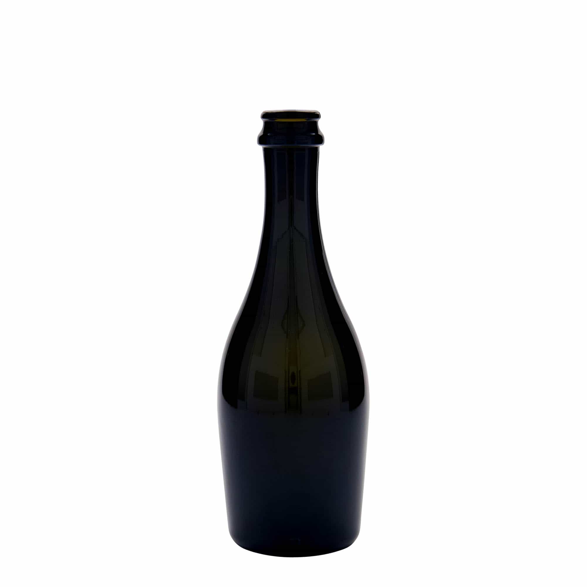 330 ml sektflaske 'Carmen', glas, antikgrøn, munding: kapsel