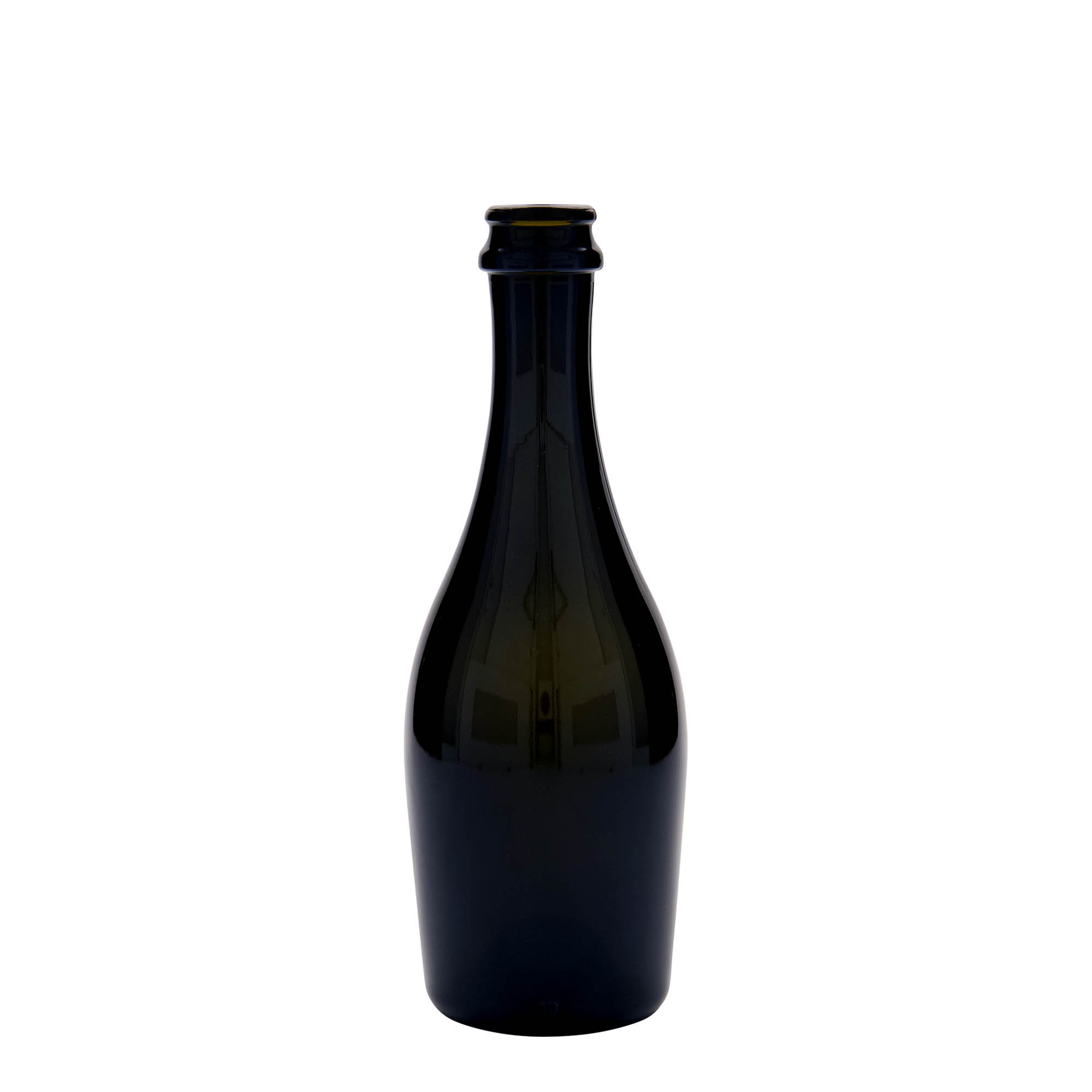 330 ml sektflaske »Carmen«, glas, antikgrøn, munding: kapsel