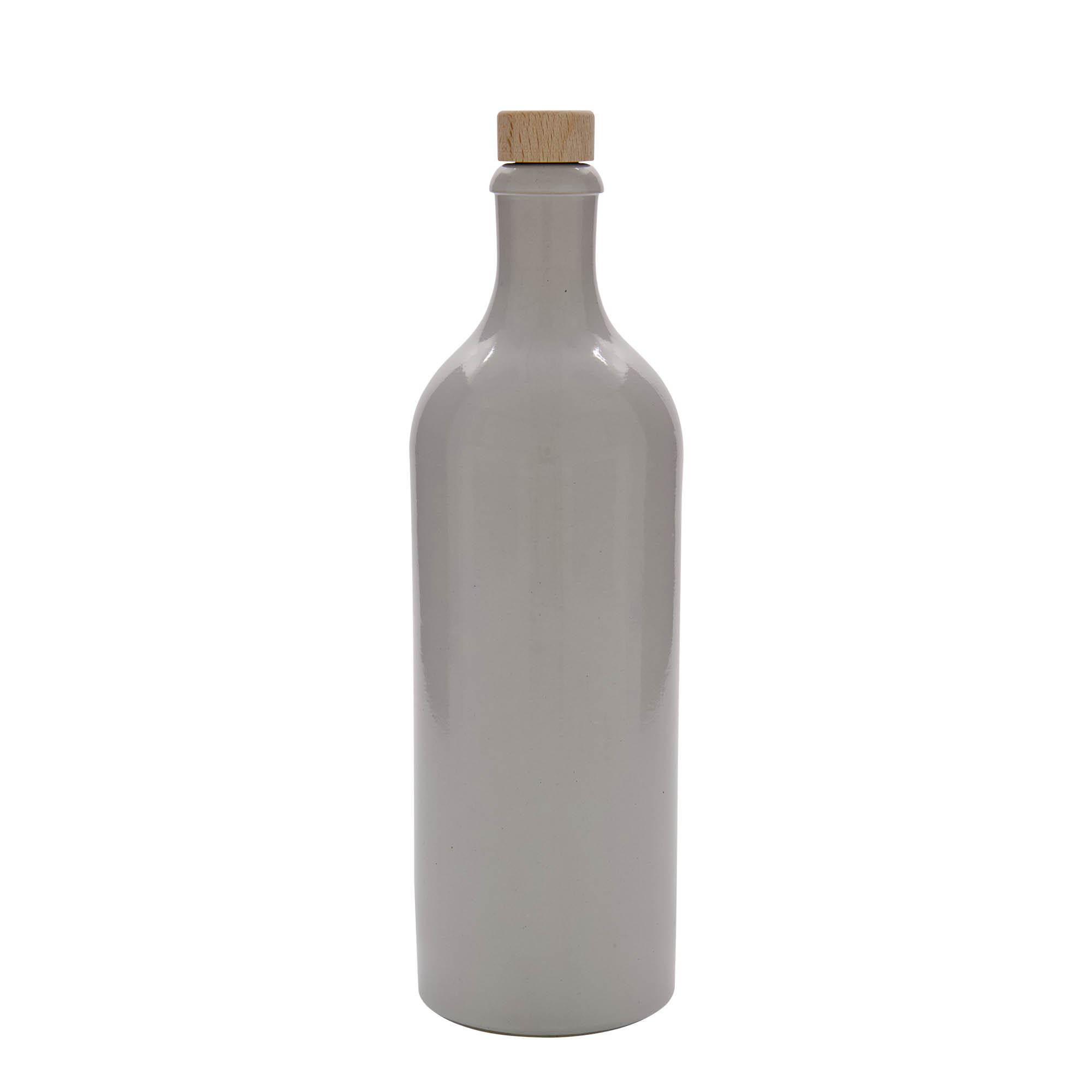 750 ml tonkrukke, stentøj, hvid, åbning: kork 750 ml tonkrukke, stentøj, hvid, åbning: kork