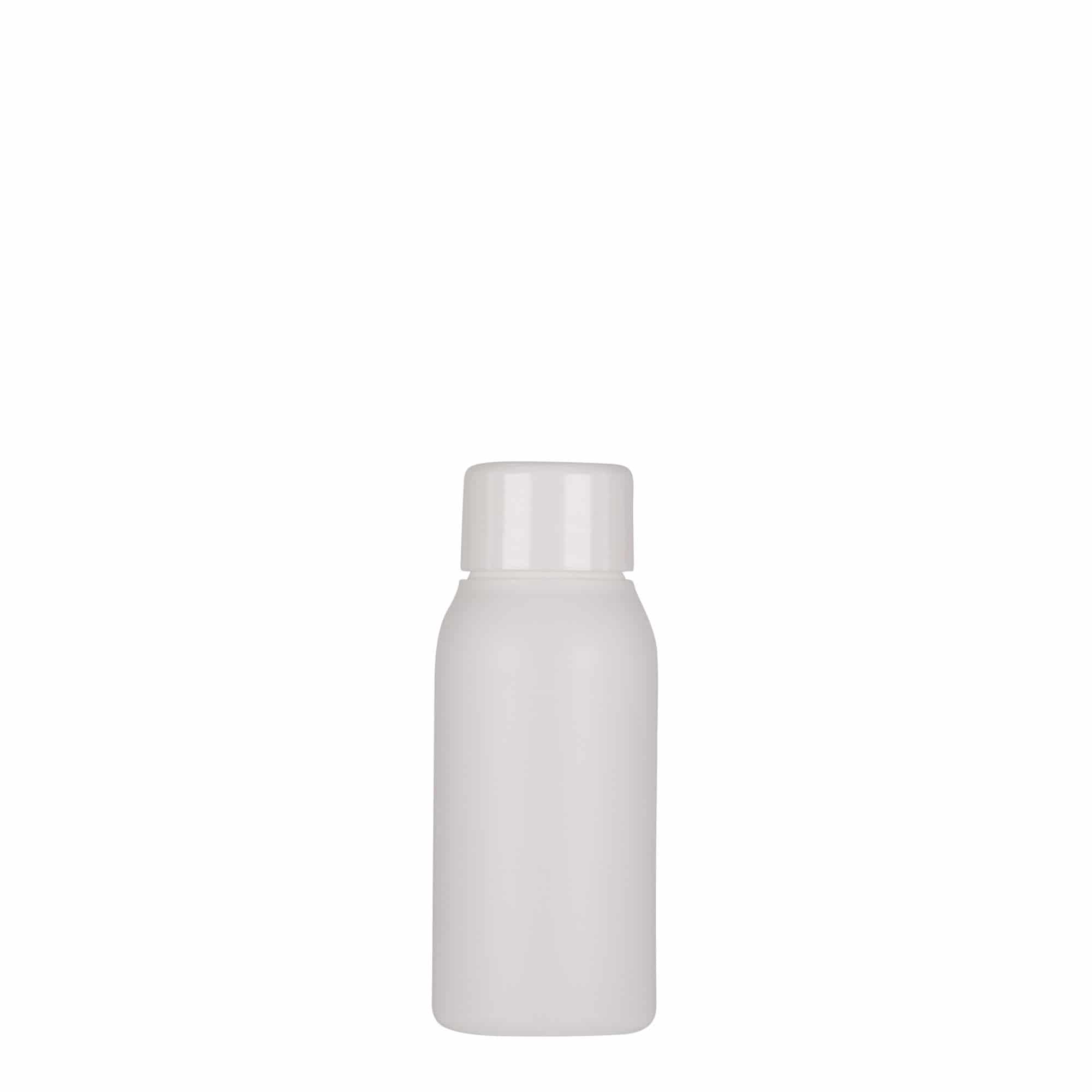 50 ml plastflaske »Tuffy«, HDPE, hvid, åbning: 24/410
