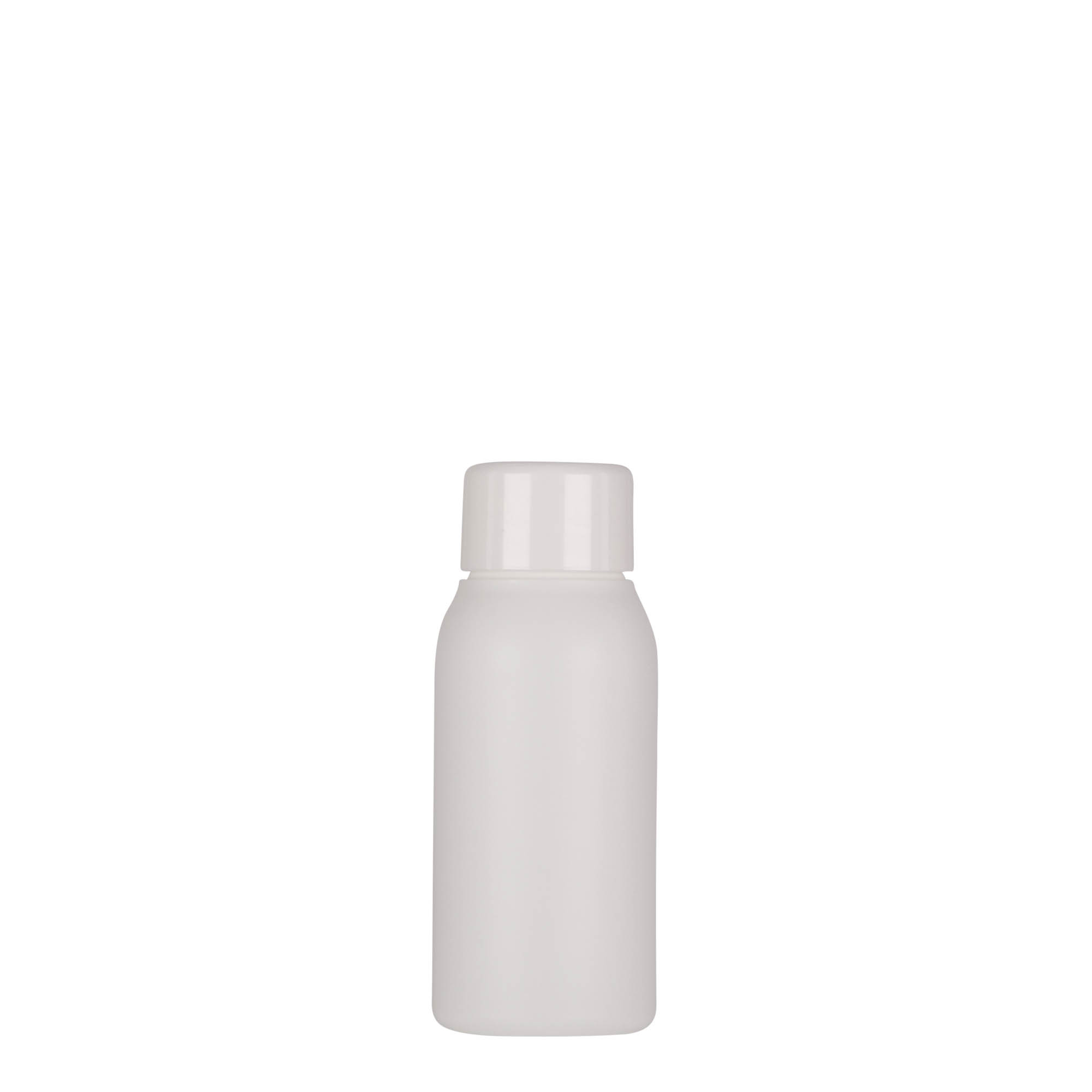 50 ml plastflaske »Tuffy«, HDPE, hvid, åbning: 24/410