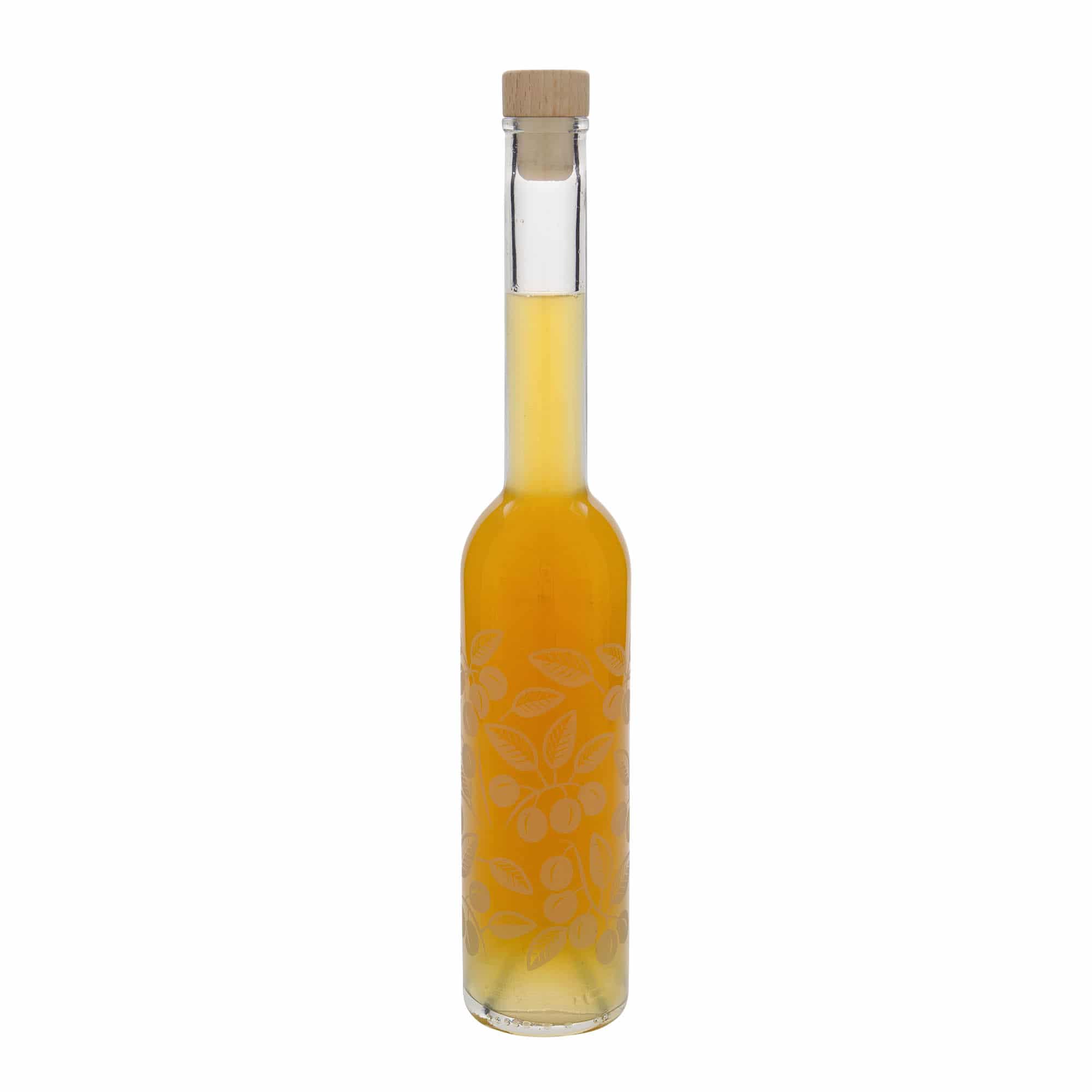350 ml glasflaske 'Opera', motiv: Mirabeller, munding: kork