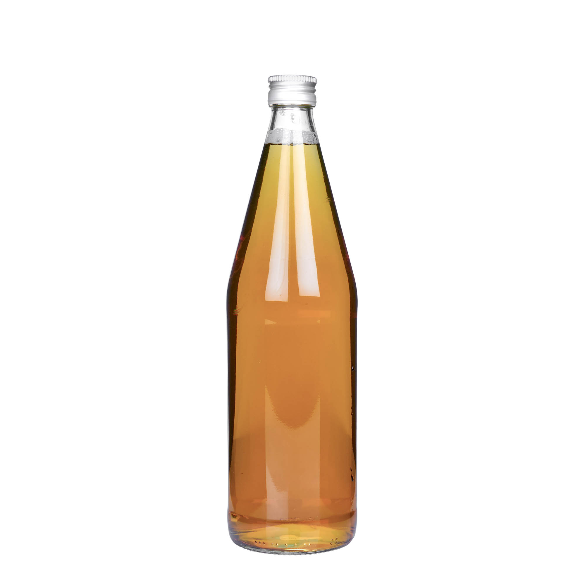 750 ml universalflaske gulerodsform, glas, åbning: PP 28 750 ml universalflaske gulerodsform, glas, åbning: PP 28