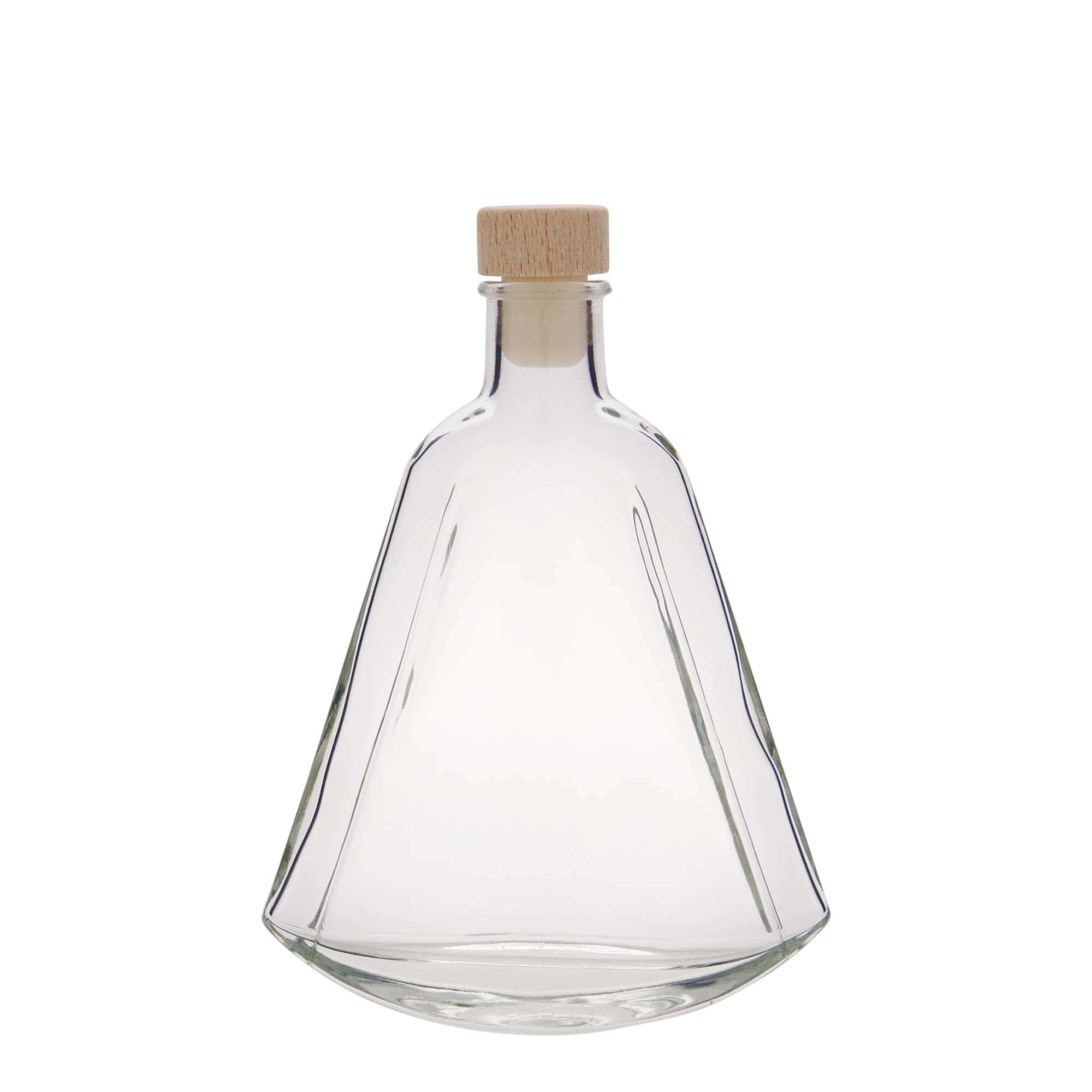 200 ml glasflaske 'Maurizio', oval, åbning: kork