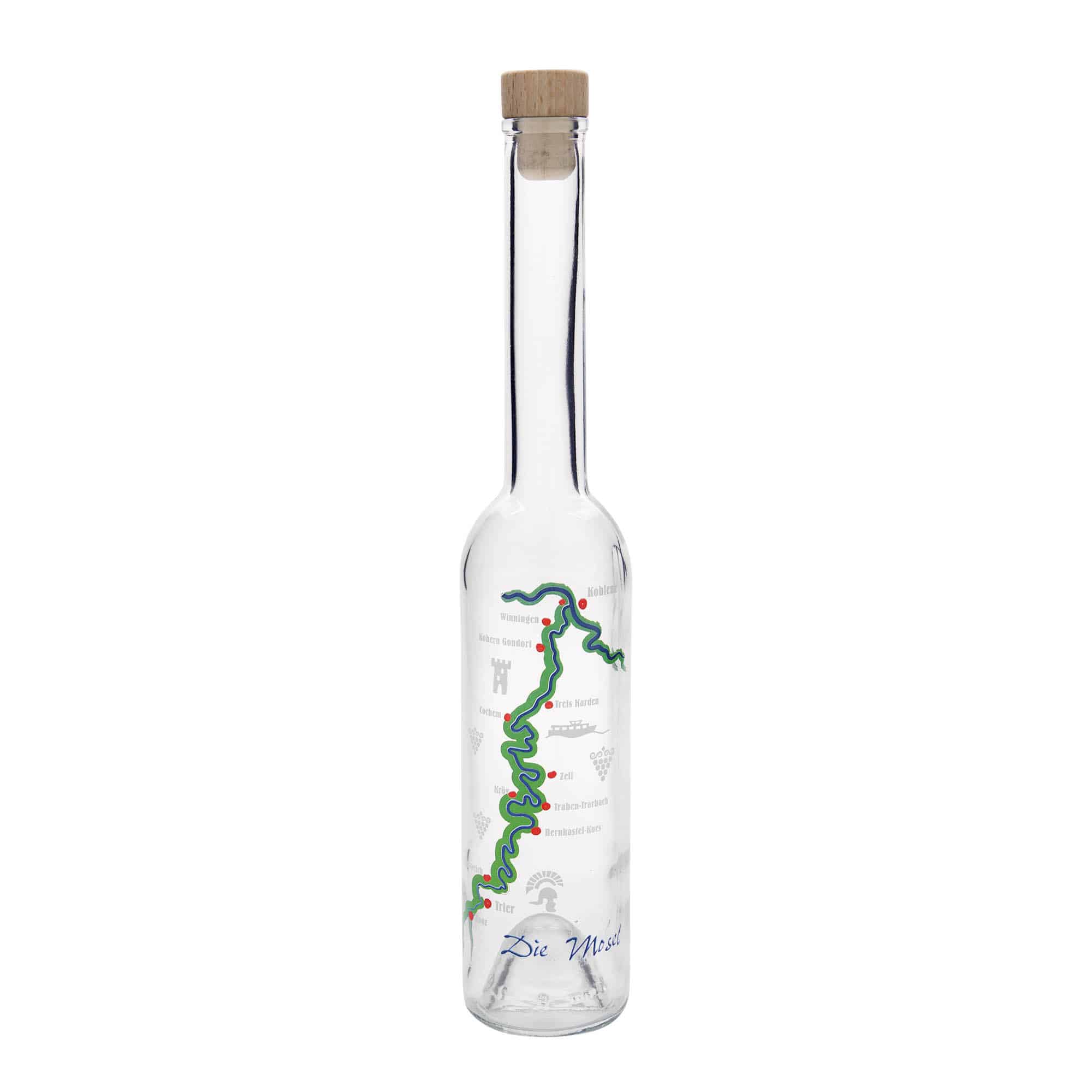 350 ml glasflaske »Opera«, motiv: Mosel, munding: kork