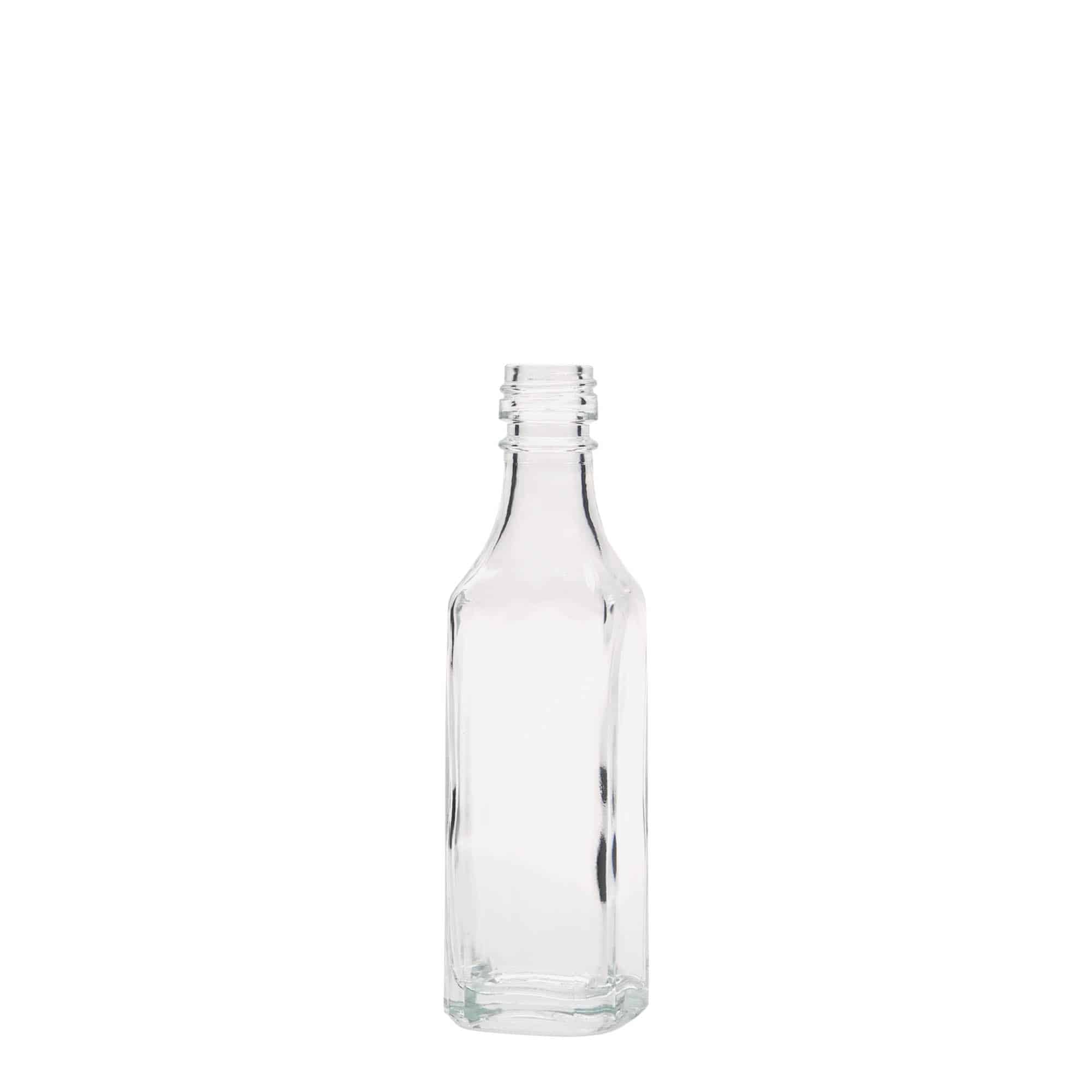 50 ml glasflaske 'Siena', kvadratisk, åbning: PP 18
