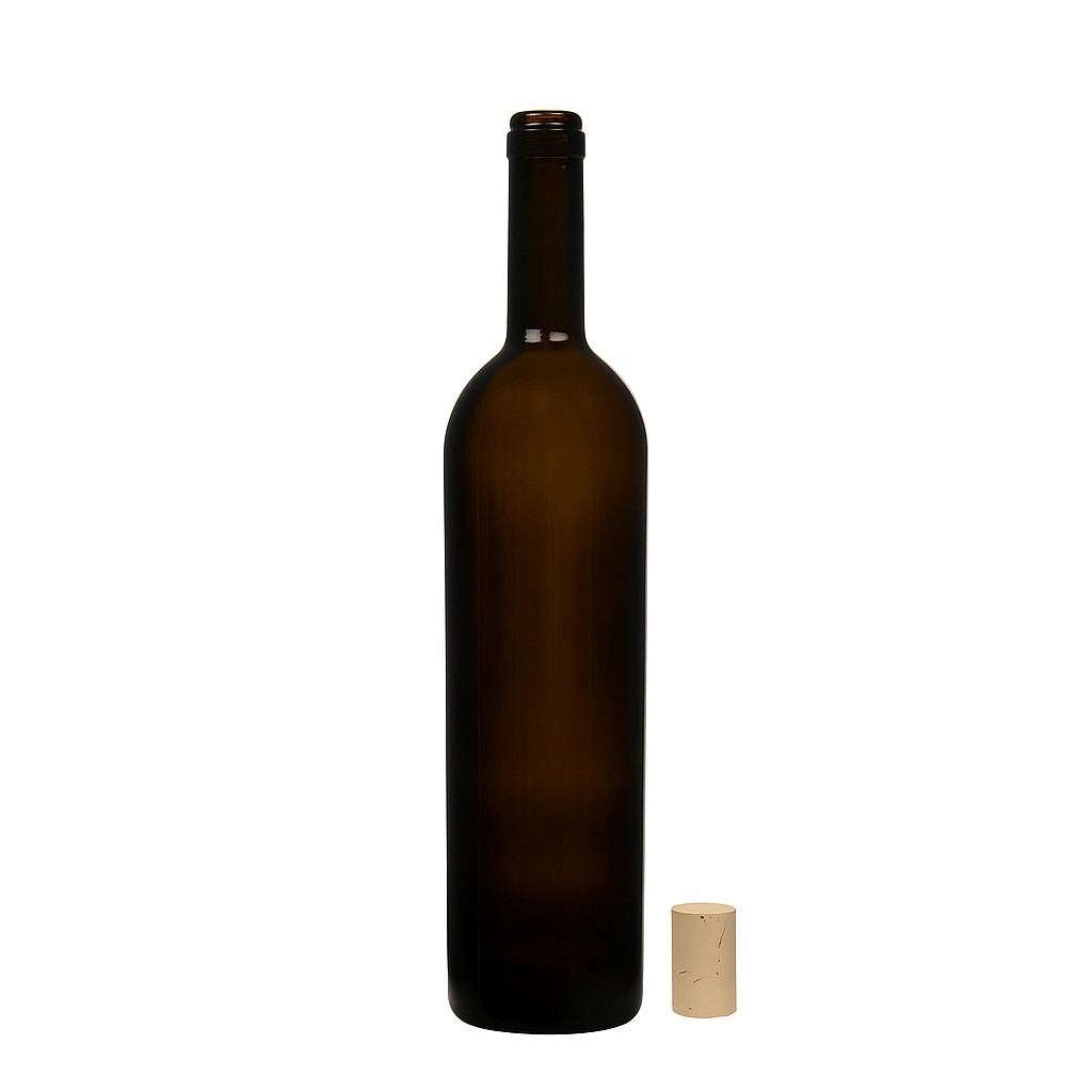 750 ml vinflaske 'Liberty', antikgrøn, åbning: kork
